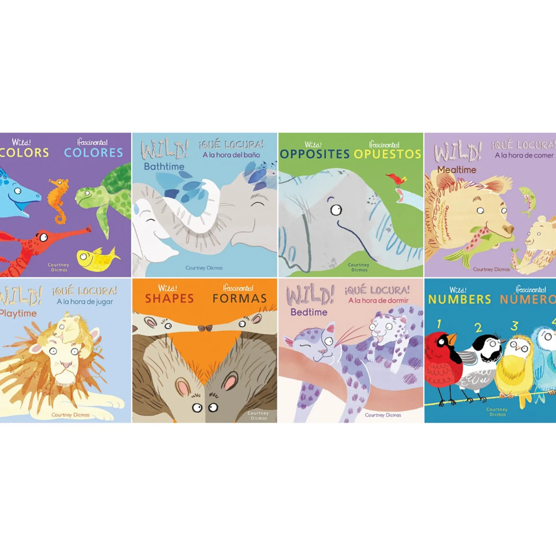 Child's Play Books Wild Concepts! 8-Book Bilingual Board Book Set