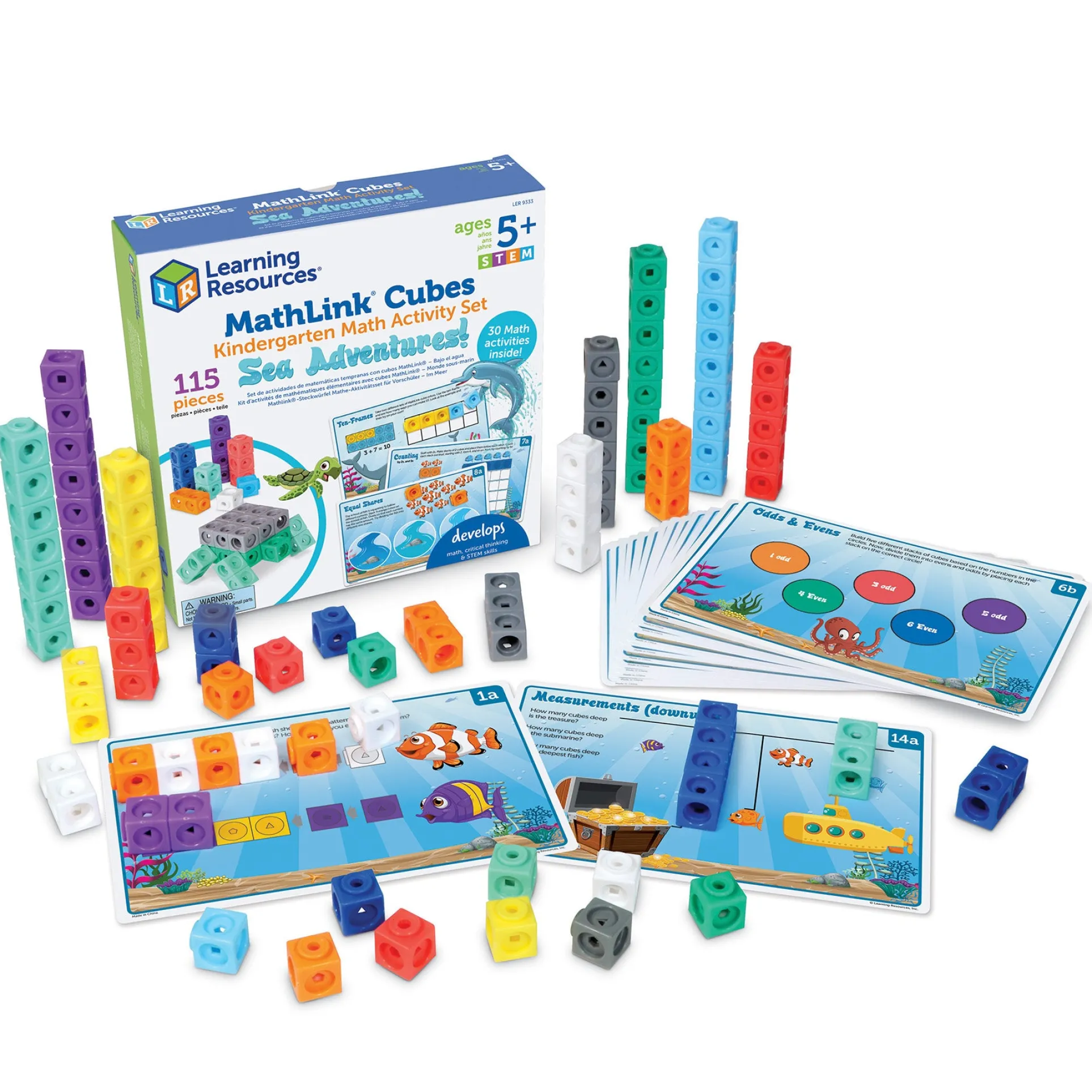 Learning Resources Mathlink Cubes - Sea Adventures - Kindergarten Math Activity Set