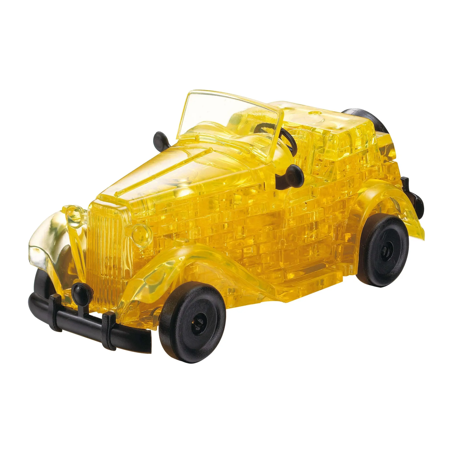 Classic Car Yellow 3D Crystal Puzzle - 53 Pieces