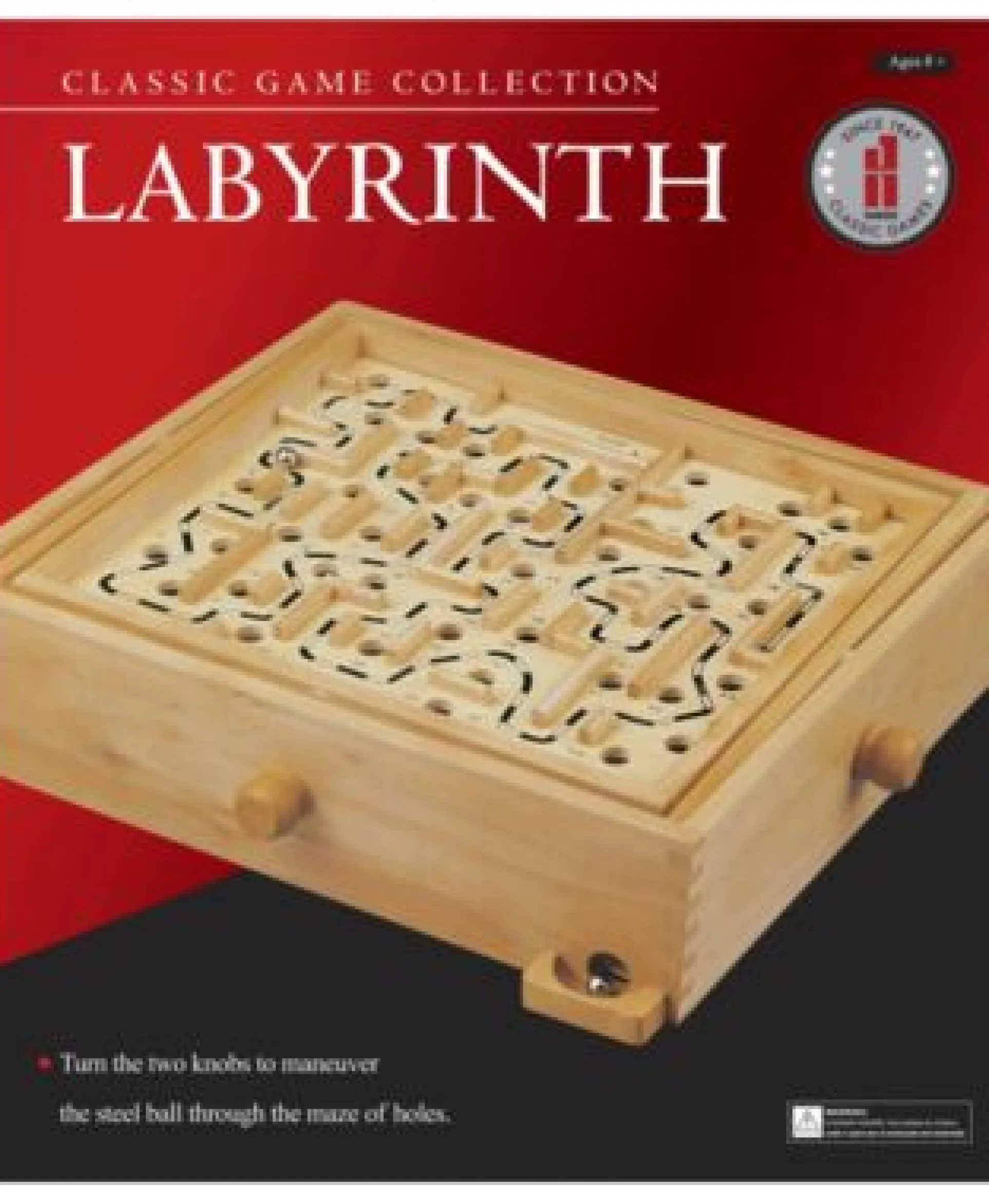 Classic Game Collection Wood Labyrinth Puzzle