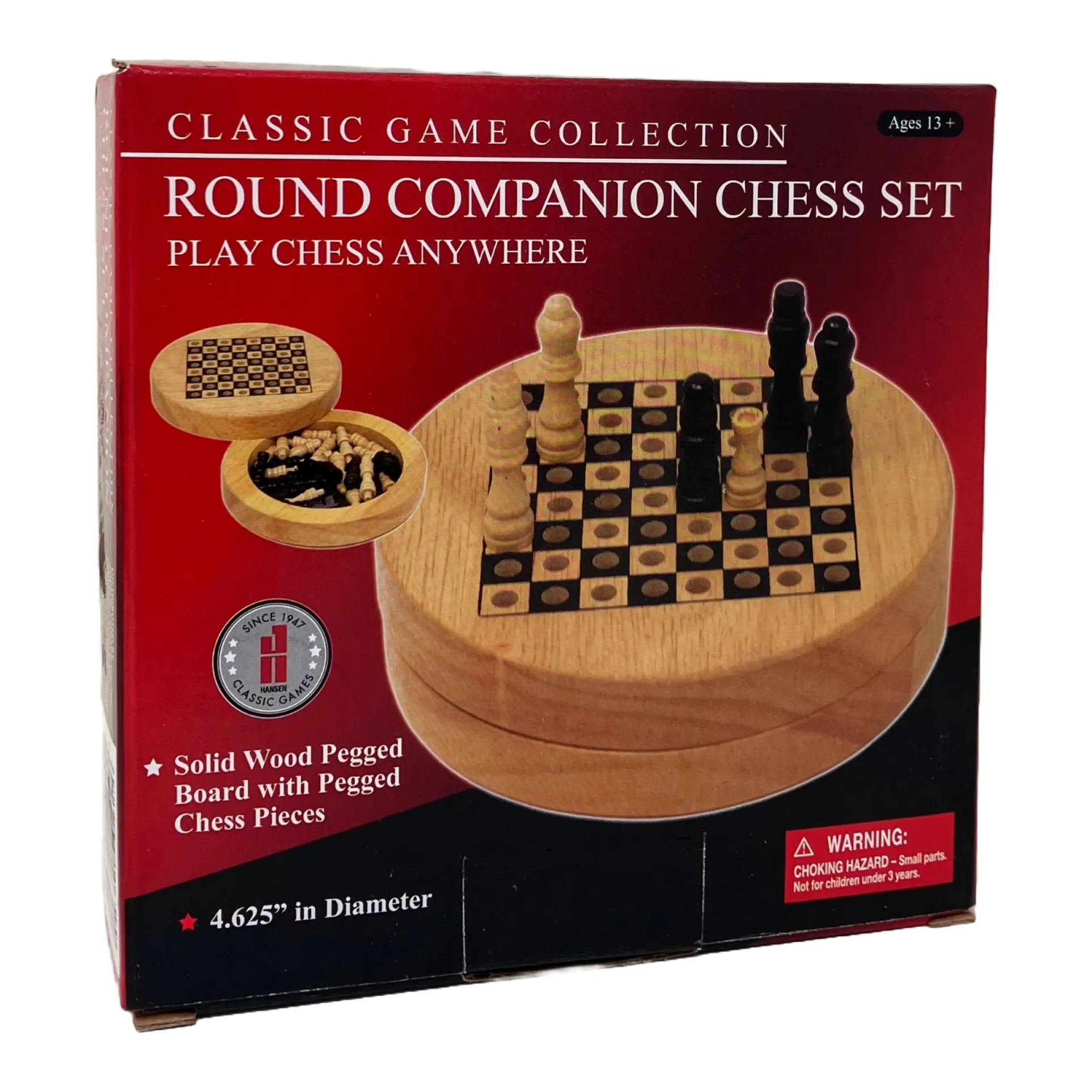 Classic Game Companion Round Chess Set - Portable Travel Edition