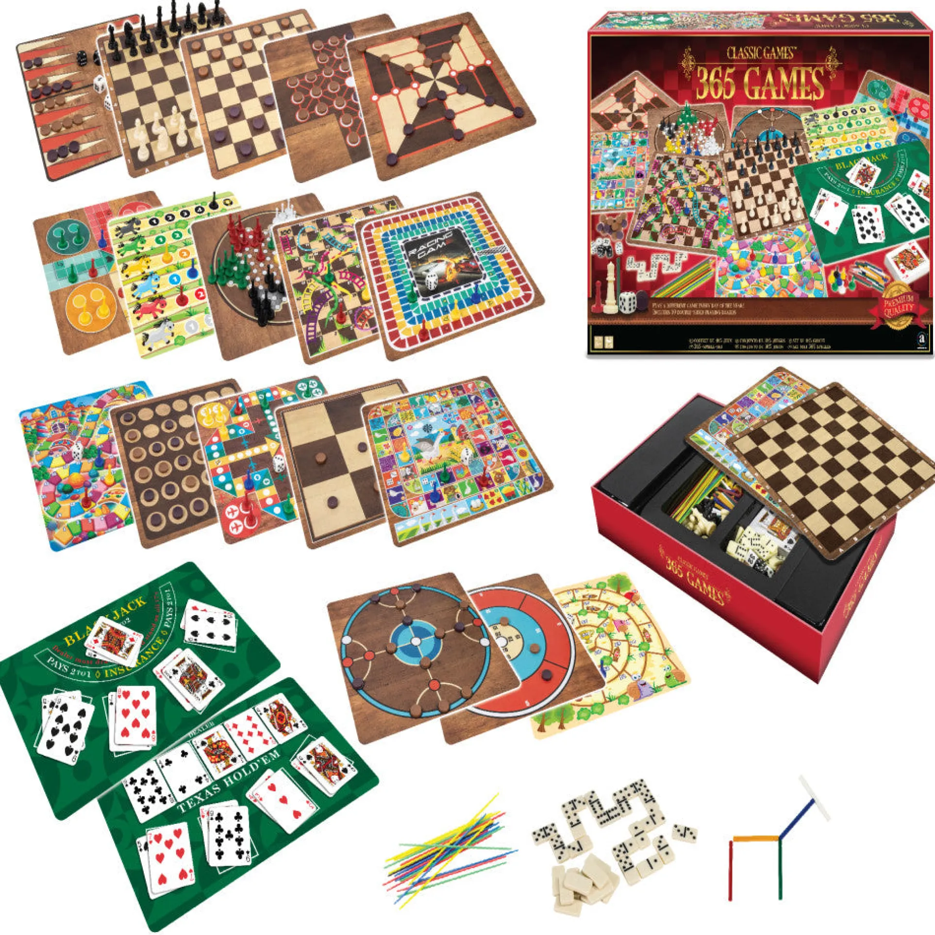 Classic Games - 365 Board Games Collection for Kids