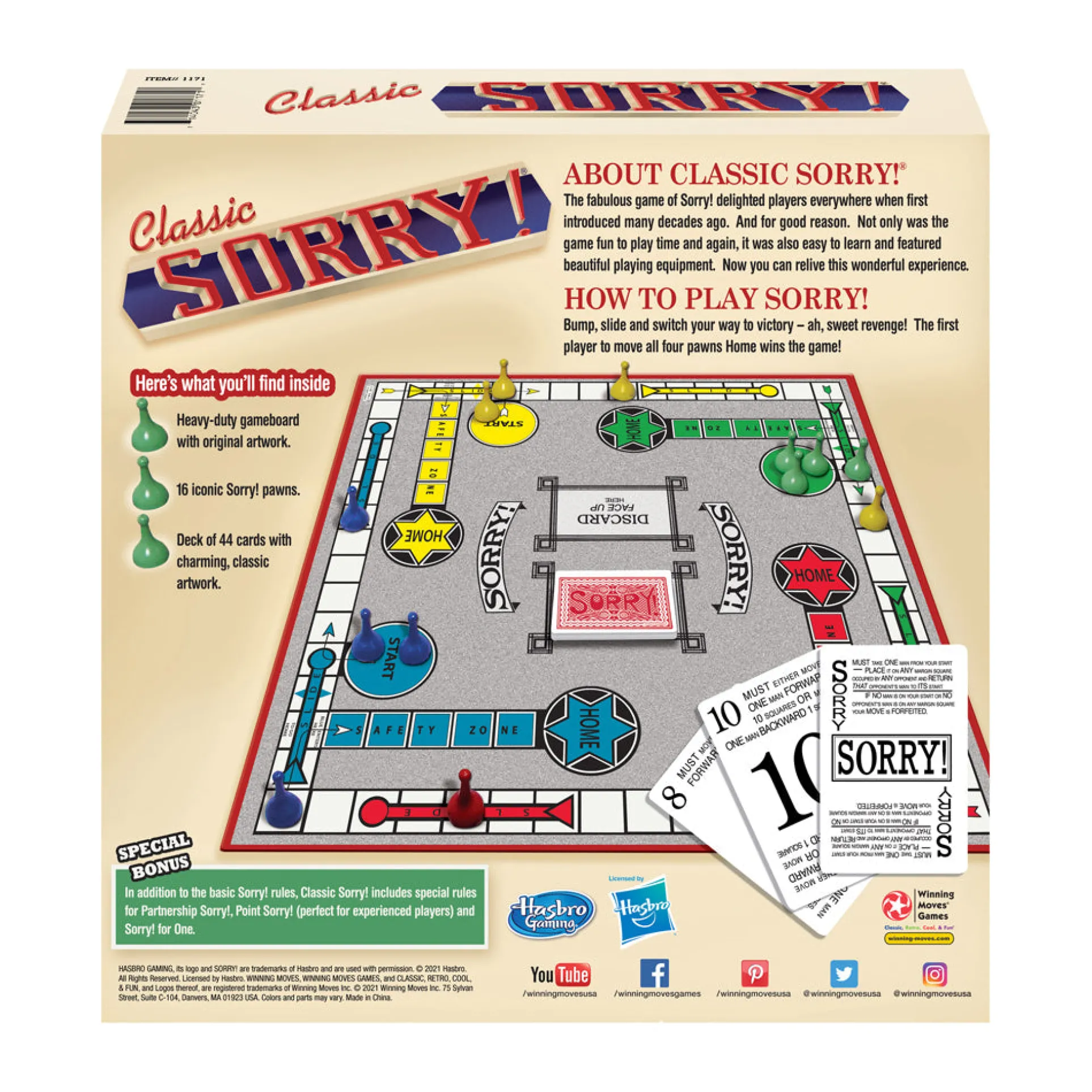 Classic Sorry Board Game with Original Artwork