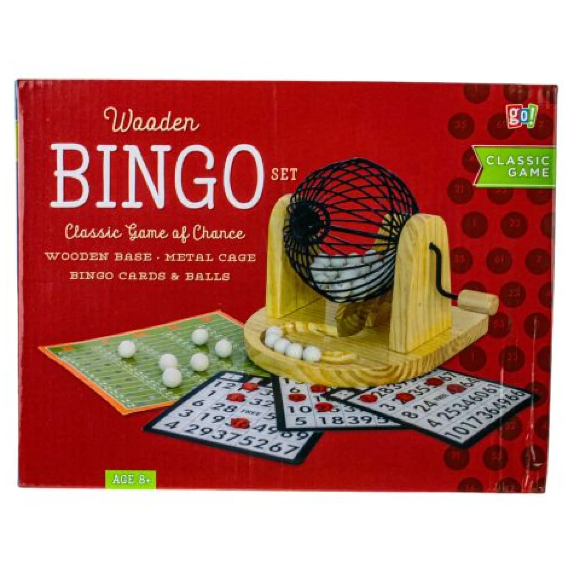 Classic Wooden Bingo Set with Colorful Accessories