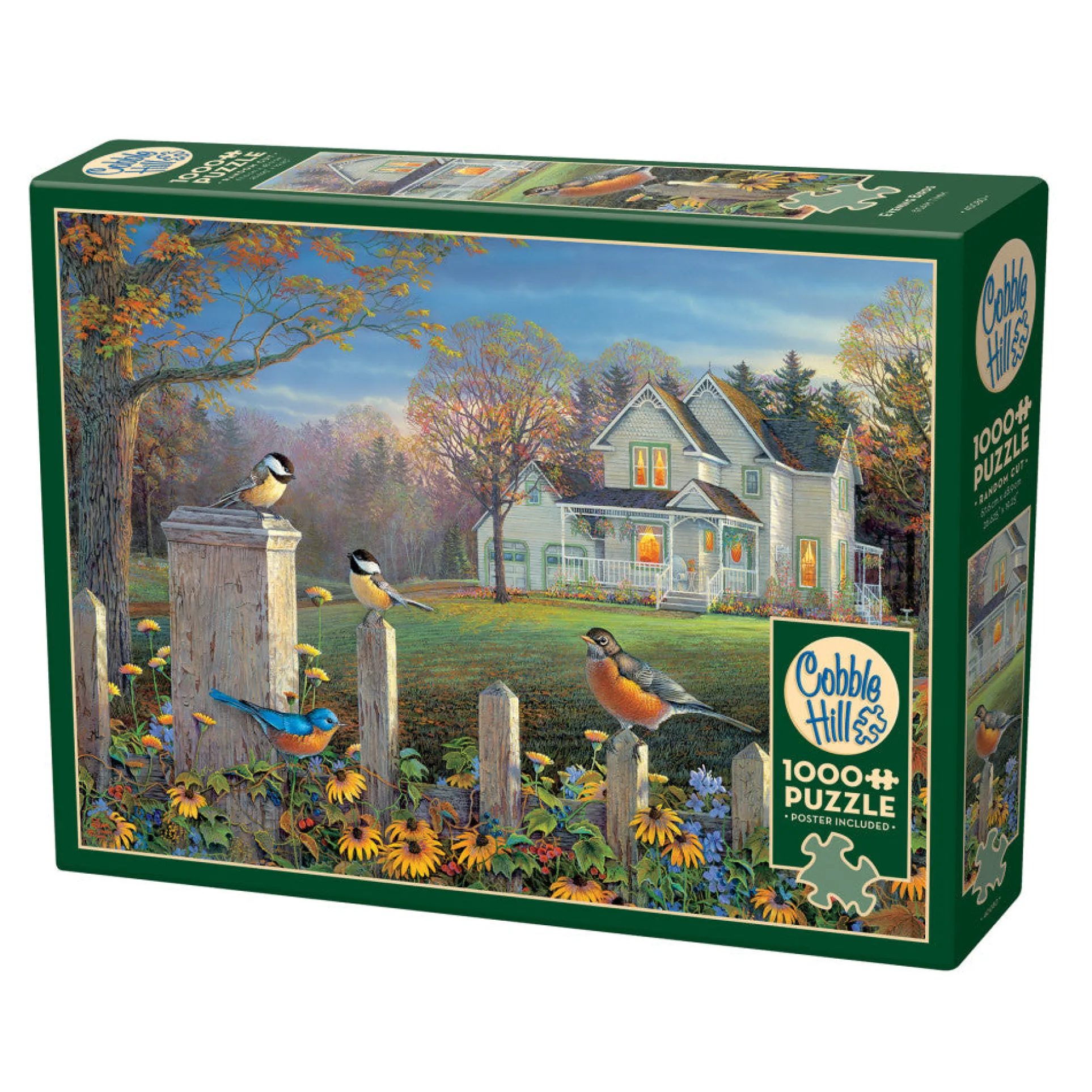 Cobble Hill 1000 Piece Puzzle: Evening Birds - Eco-Friendly Jigsaw with Reference Poster