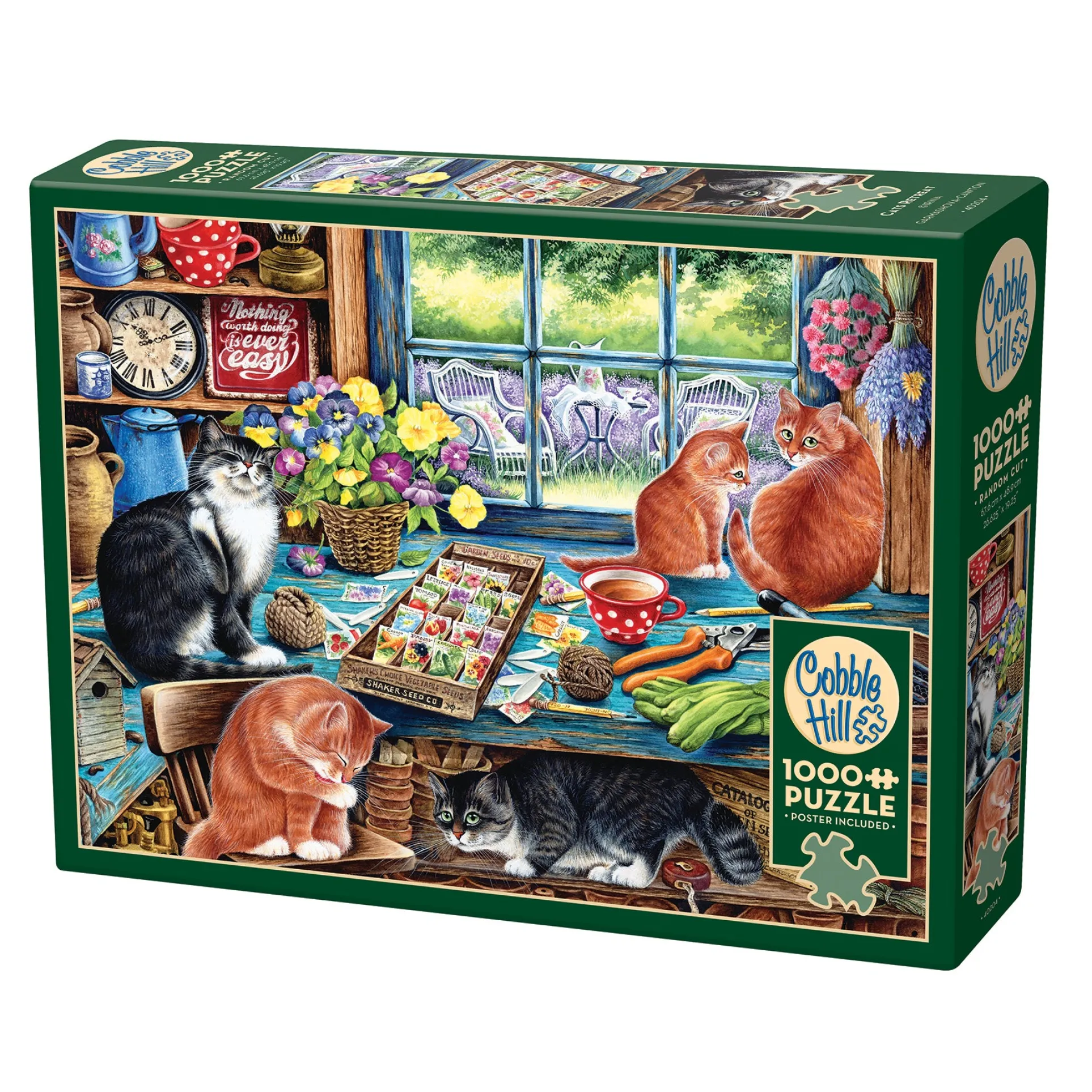 Cobble Hill Cats Retreat 1000 Piece Puzzle - Eco-Friendly Jigsaw