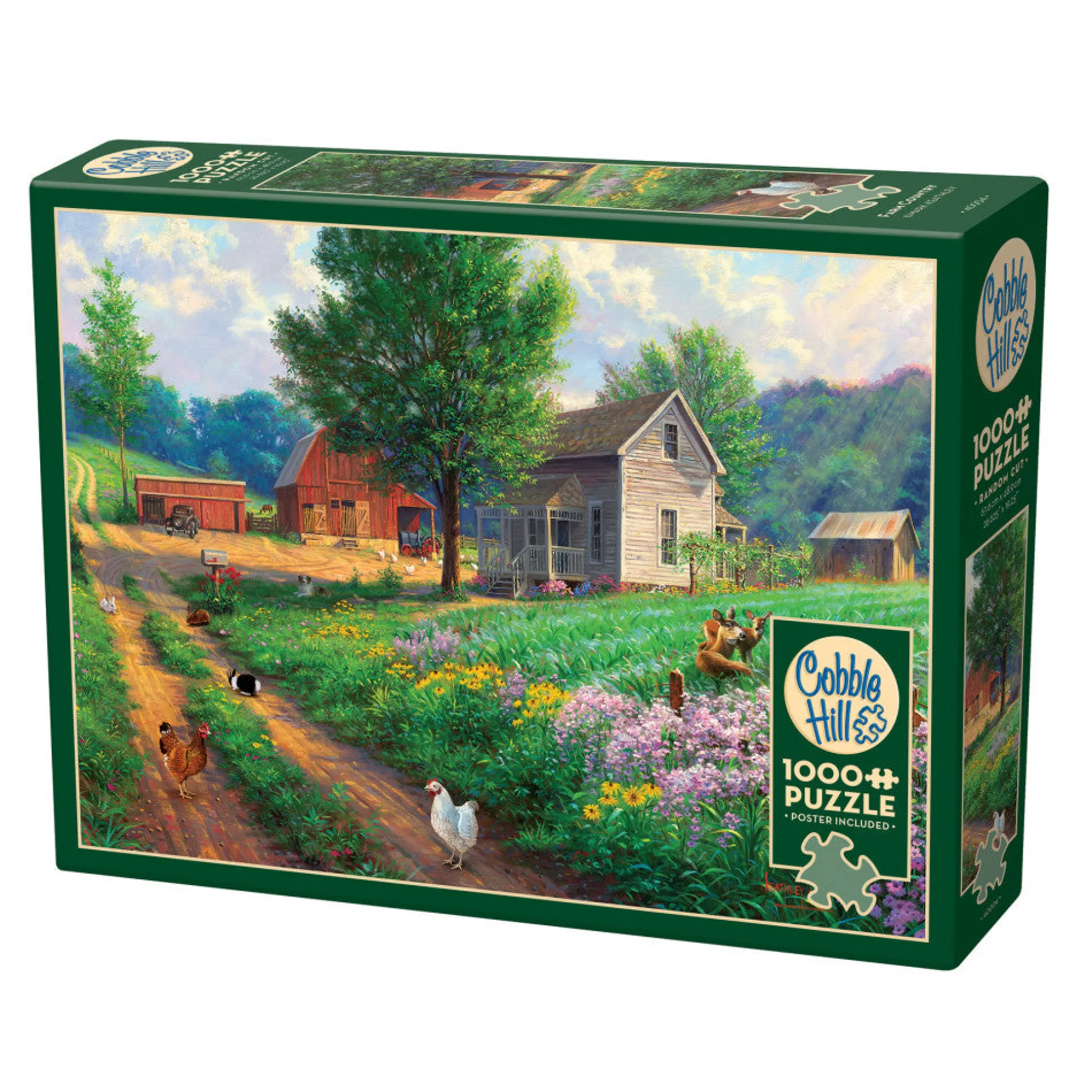 Cobble Hill Country Farm 1000-Piece Jigsaw Puzzle - Eco-Friendly Materials