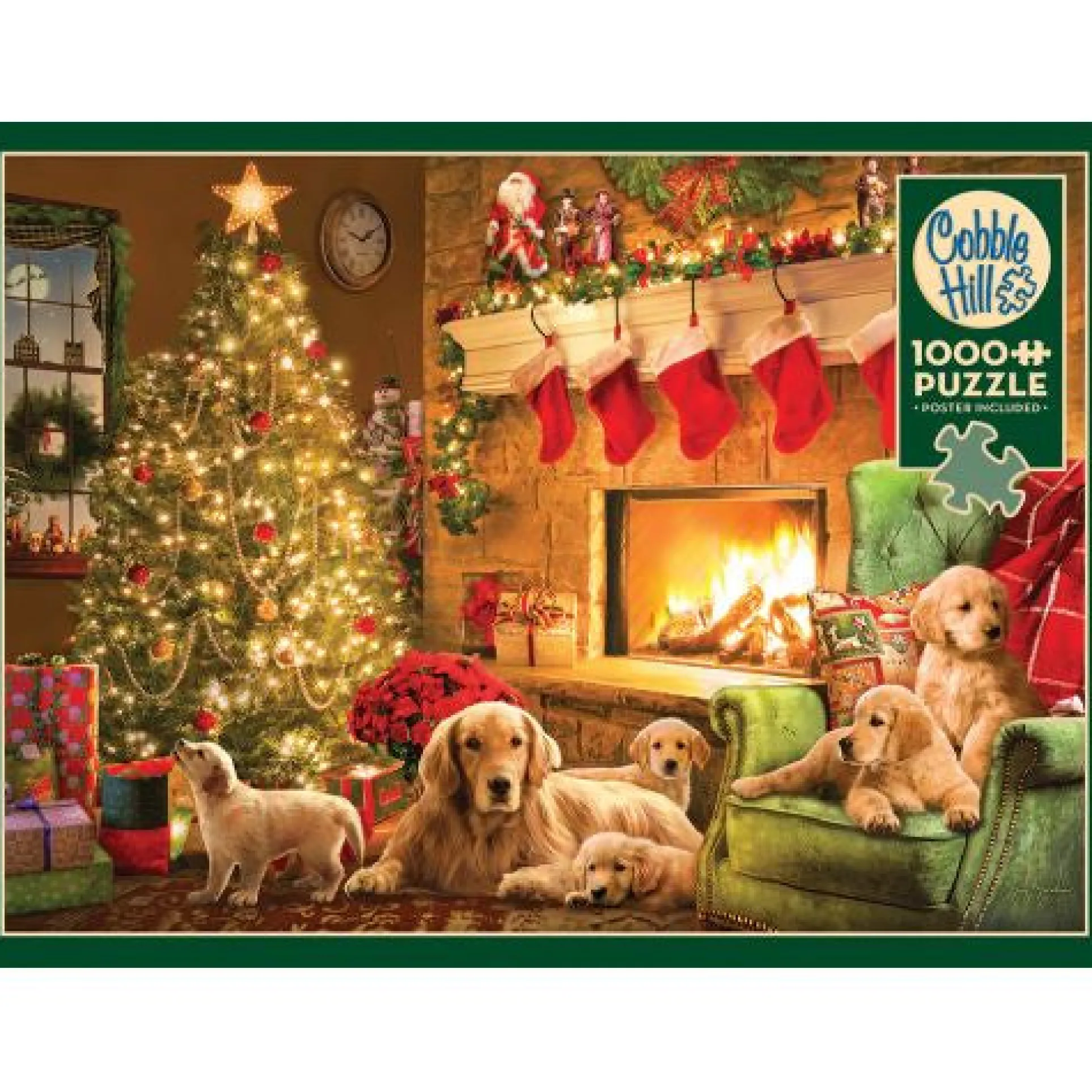 Cobble Hill Cozy Fireplace Christmas Jigsaw Puzzle - 1000 pc