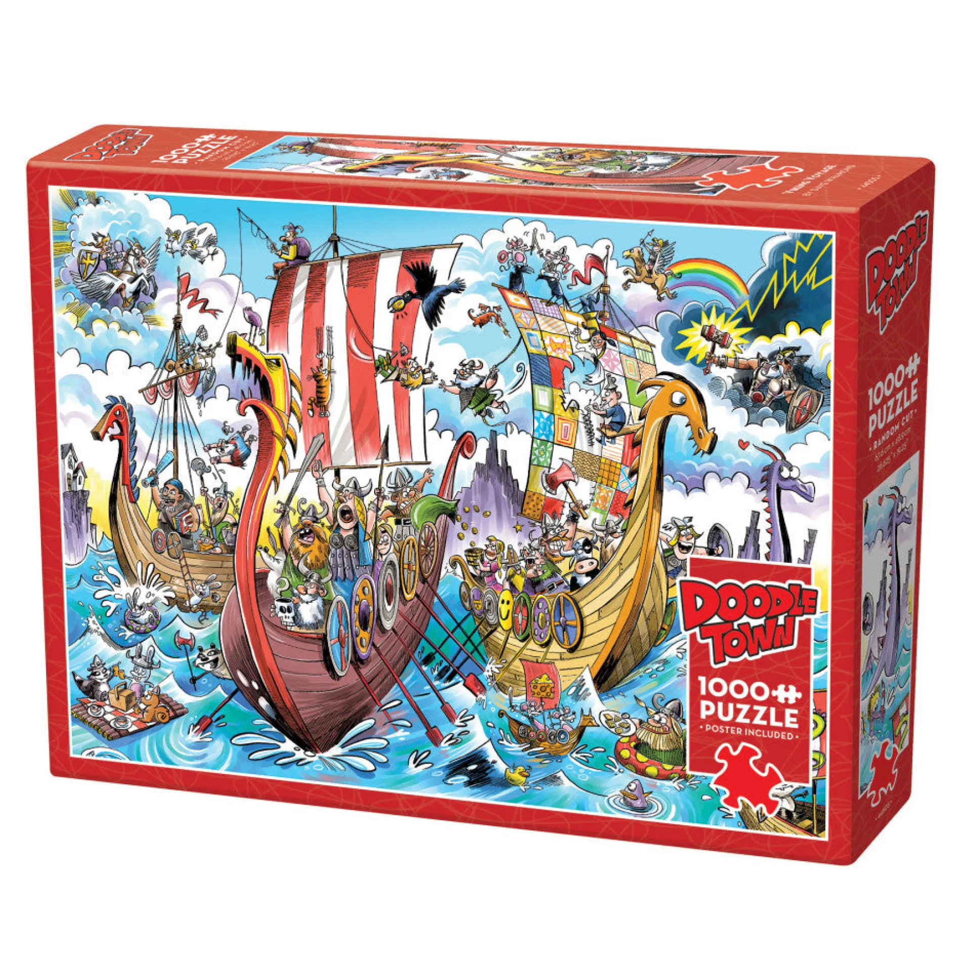 Cobble Hill DoodleTown: Viking Voyage - 1000 Piece Puzzle