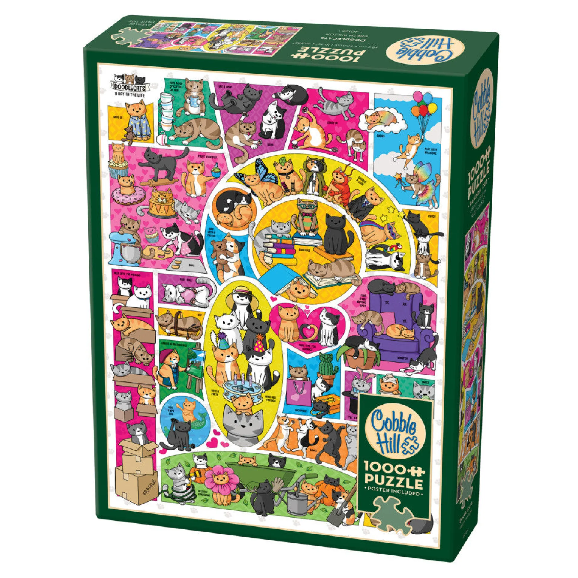 Cobble Hill Doodlecats 1000 Piece Puzzle - Eco-Friendly Jigsaw