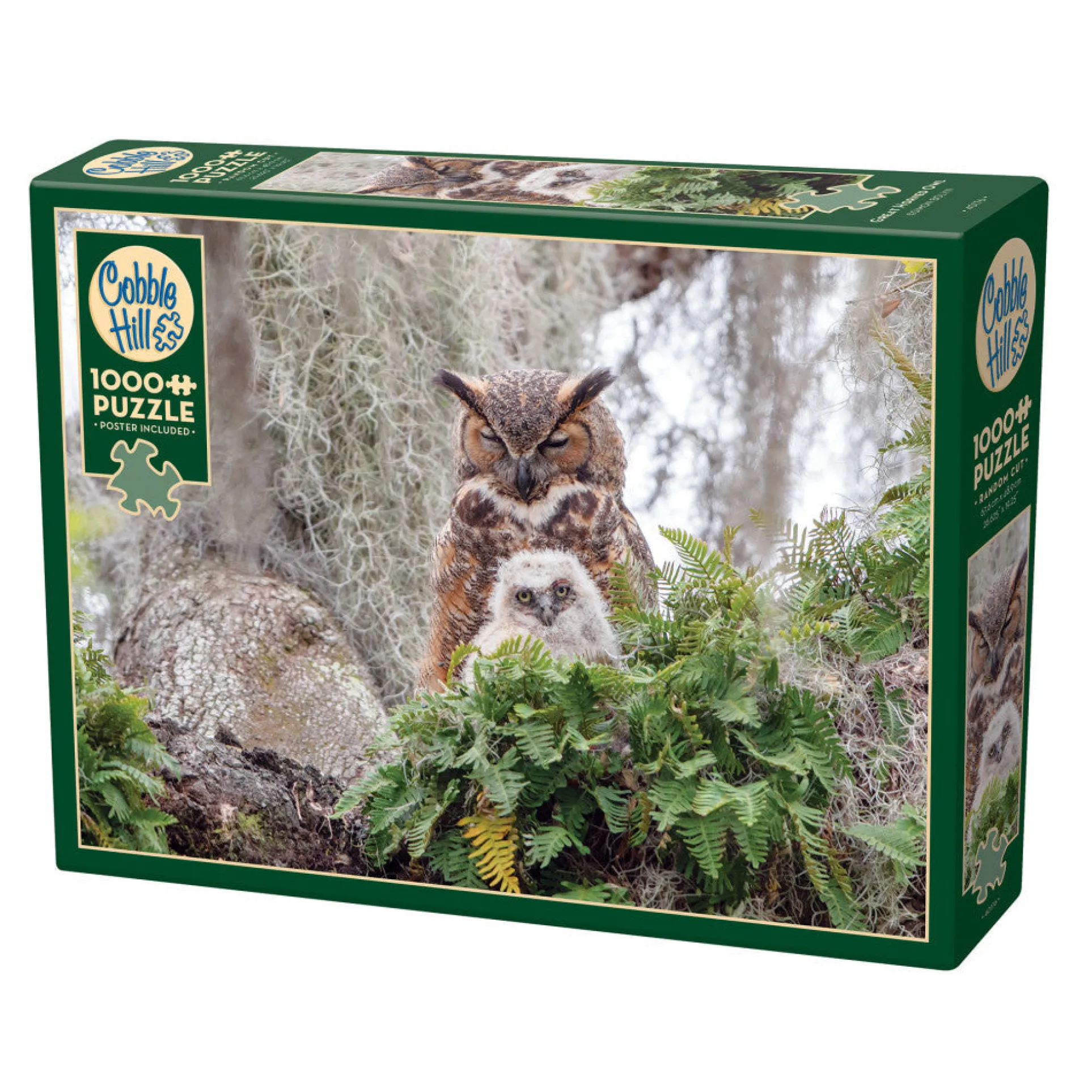 Cobble Hill Great Horned Owl 1000-Piece Jigsaw Puzzle - Reference Poster Included
