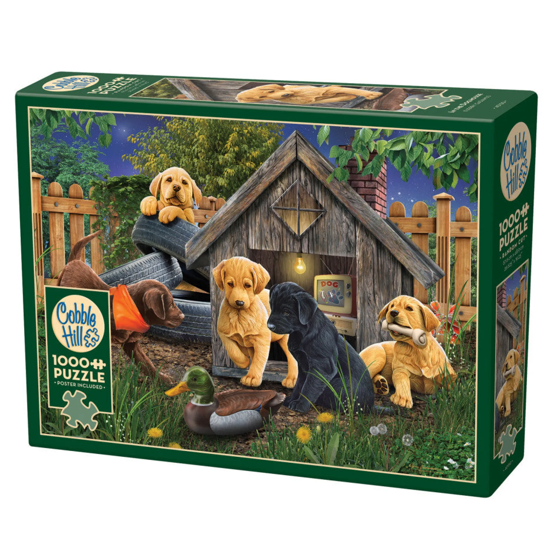 Cobble Hill In the Doghouse 1000 Piece Jigsaw Puzzle - Earth Friendly