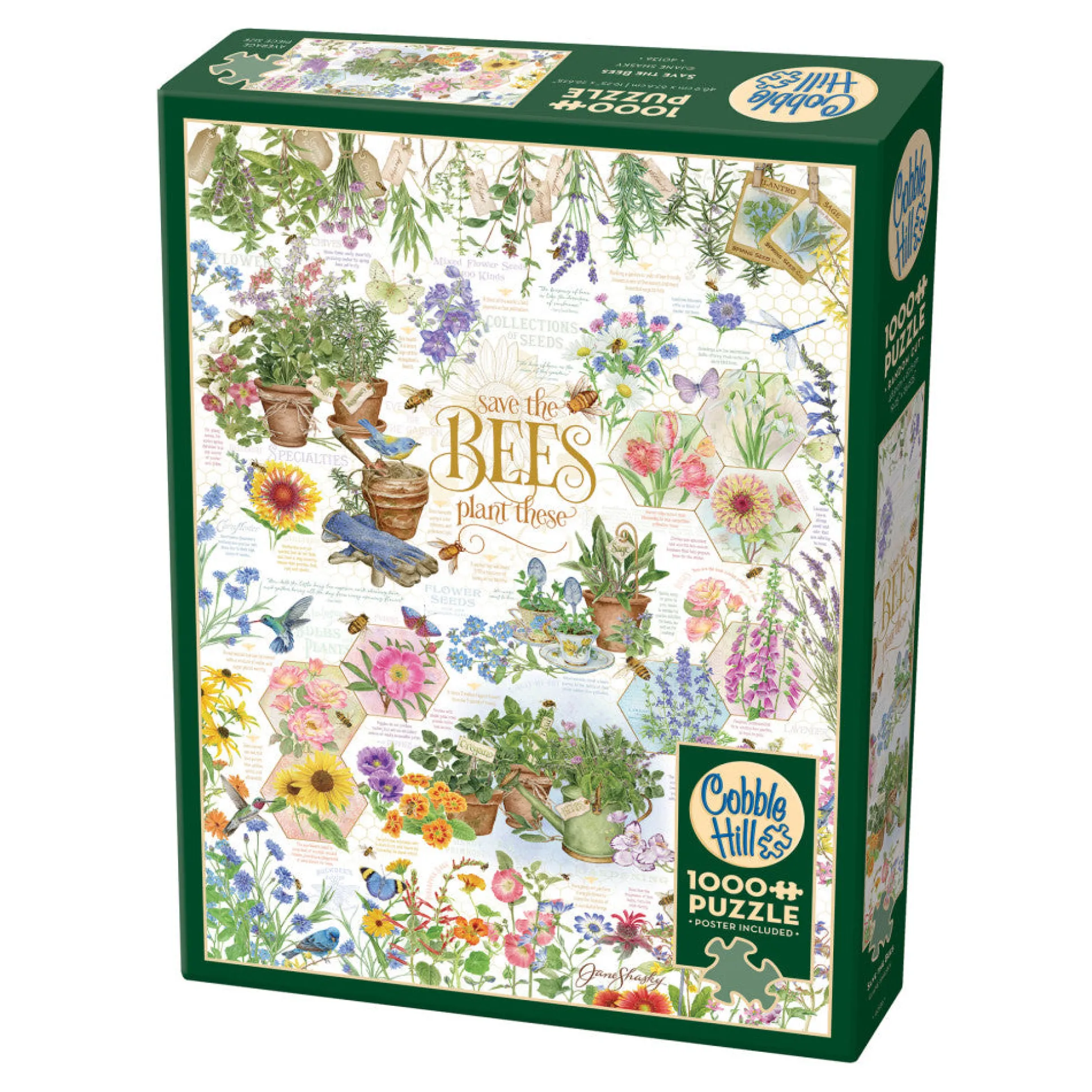 Cobble Hill Save the Bees 1000 Piece Puzzle - Eco-Friendly Jigsaw
