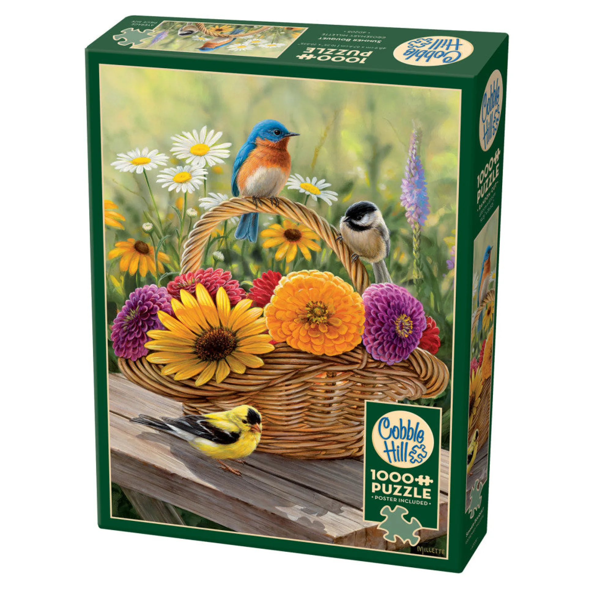 Cobble Hill Summer Bouquet 1000 Piece Jigsaw Puzzle - Earth Friendly Materials