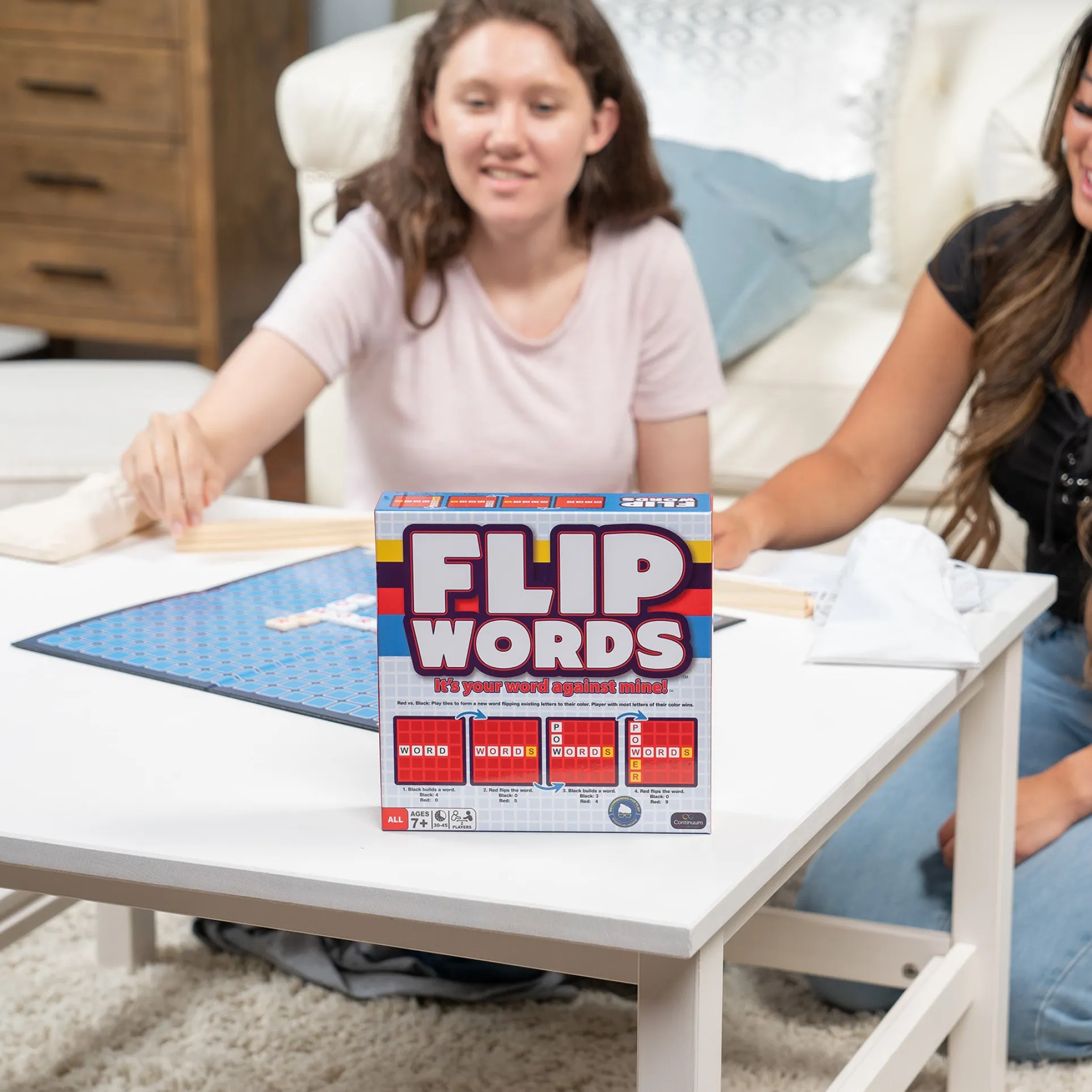 Continuum Games Flip Words Red vs Black Duel Board Game