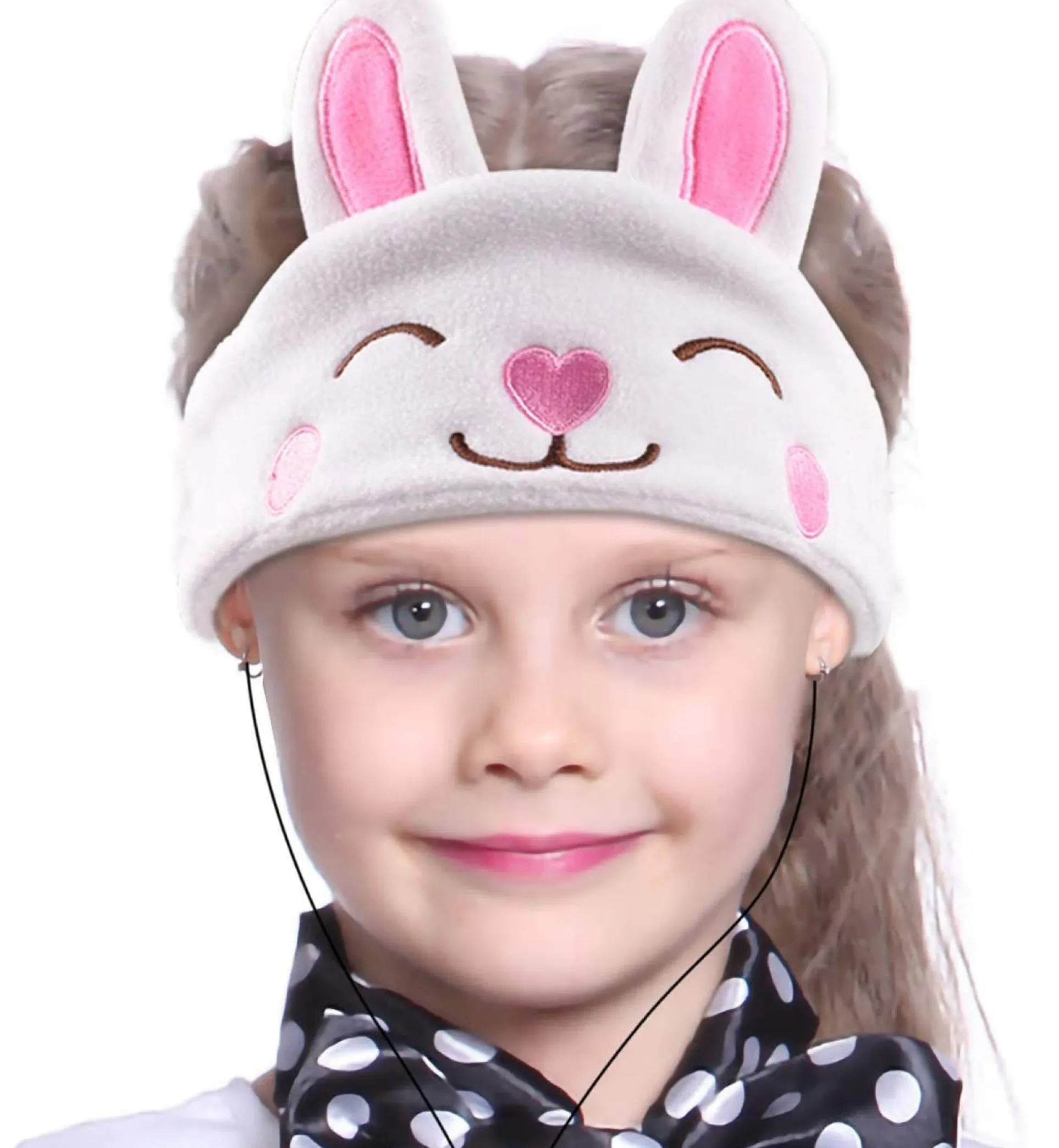 Contixo H1 Kids Adjustable Fleece Headband Headphones - Cozy Rabbit Design