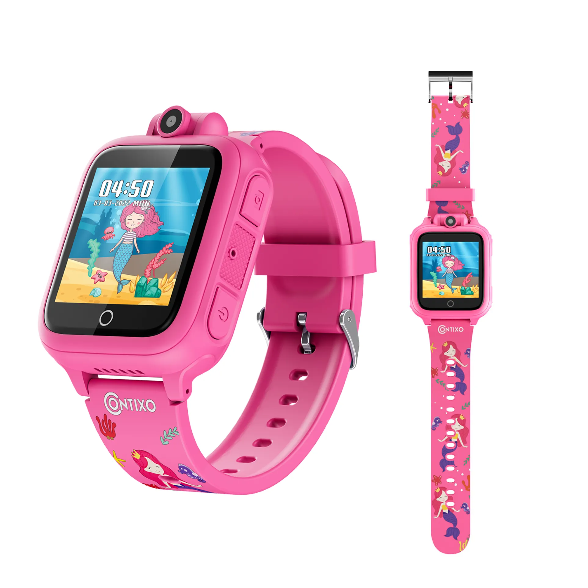 Contixo Kids Smart Watch with HD Touch Screen, Camera, Games, and MP3 - Pink