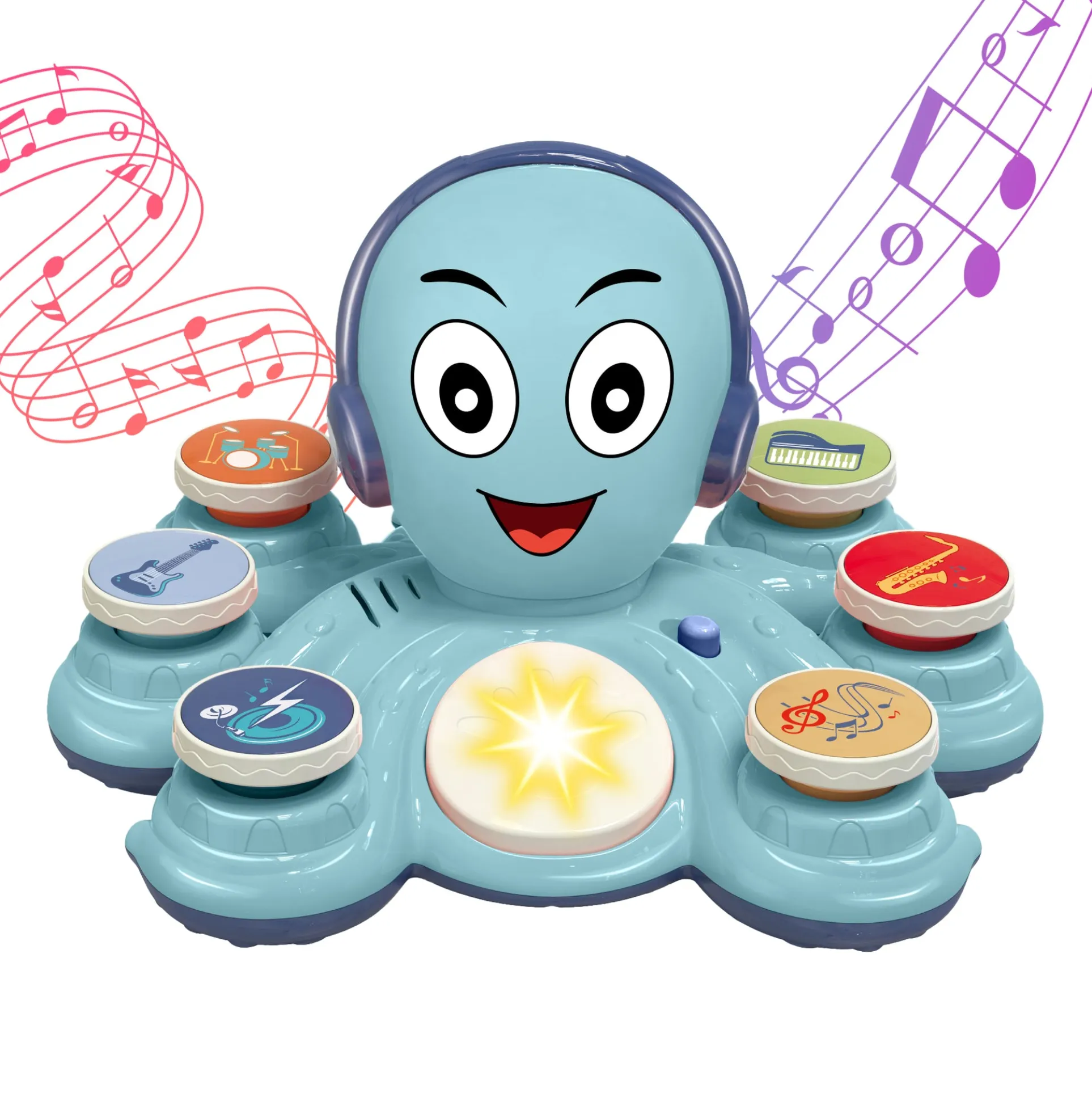 Contixo Musical Octopus Baby Piano Toy with Lights & Sounds