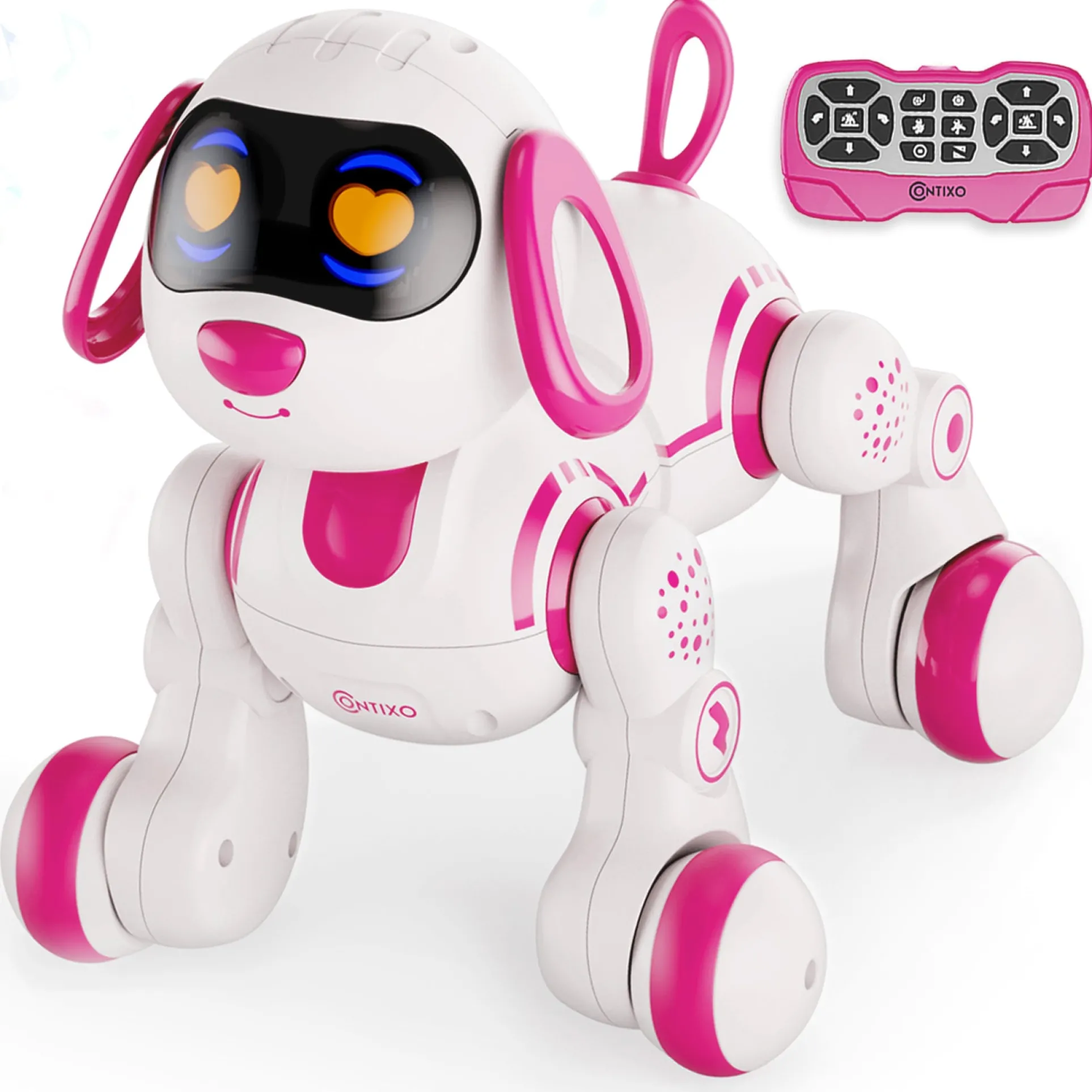 Contixo R3 Interactive Smart Robot Pet Dog Toy with Remote Control - Pink
