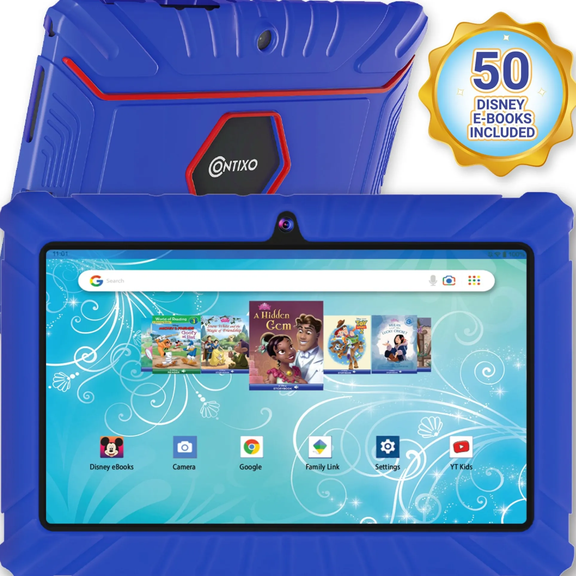 Contixo V8-2 32GB Kids Tablet with Disney eBooks - Dark Blue