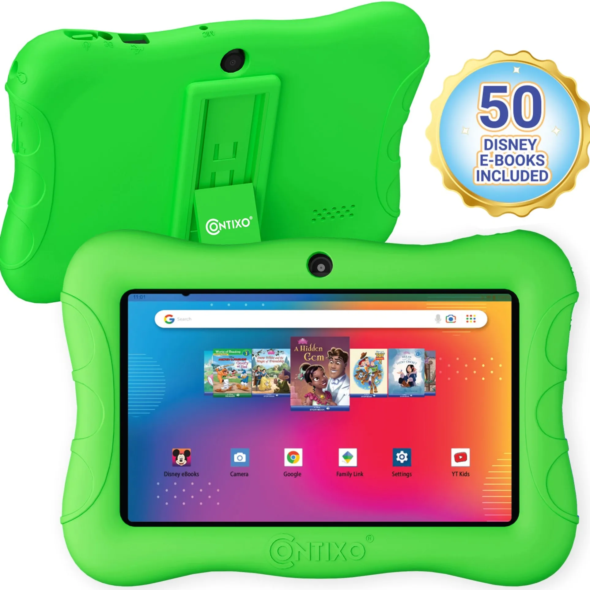 Contixo V9 7-Inch Kids 32GB HD Tablet - Disney E-Books Edition - Green