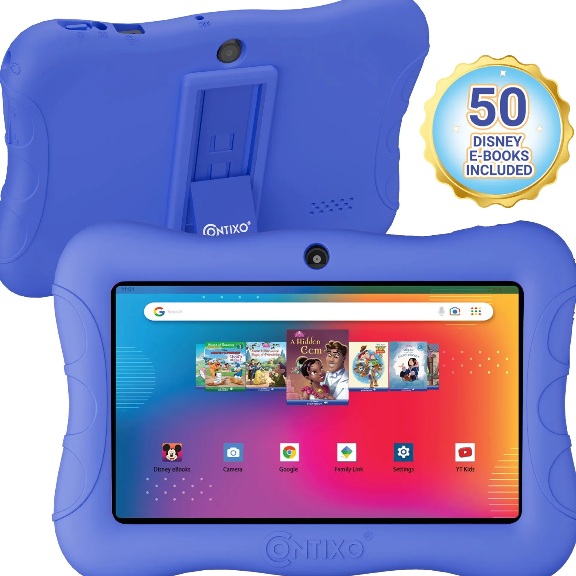 Contixo V9 7-Inch Kids 32GB HD Tablet with 50 Disney E-Books - Dark Blue
