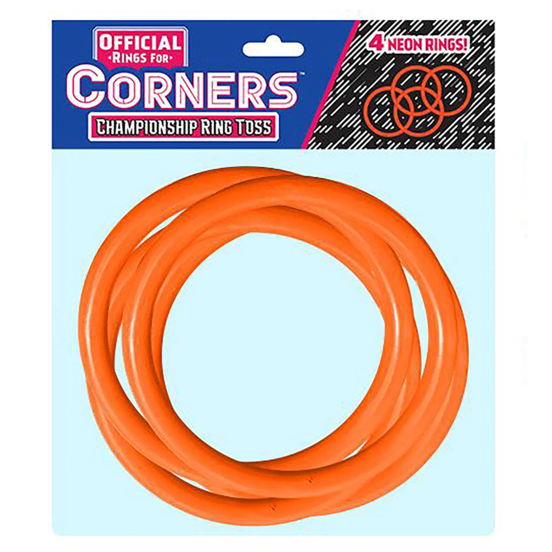 Corners Championship Ring Toss: 4pc Orange Ring Set - Indoor/Outdoor Fun