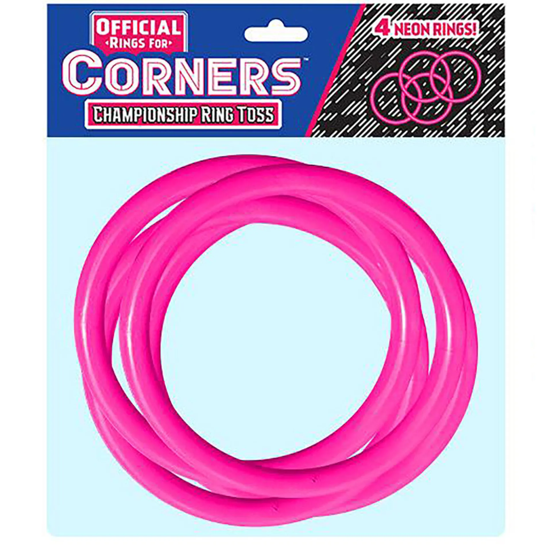 Corners Championship Magenta Pink Ring Toss Set - 4pc Official Ring Set