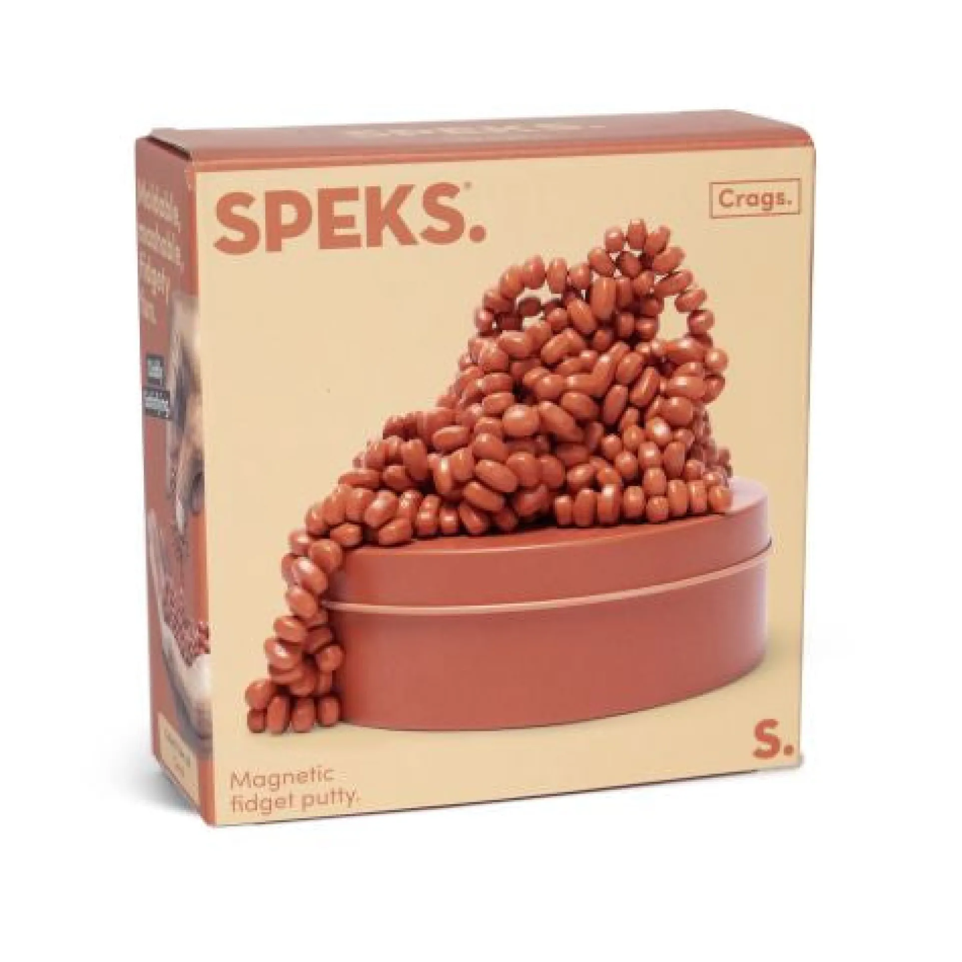 Crags Matte Coral Magnetic Fidget Putty Tin