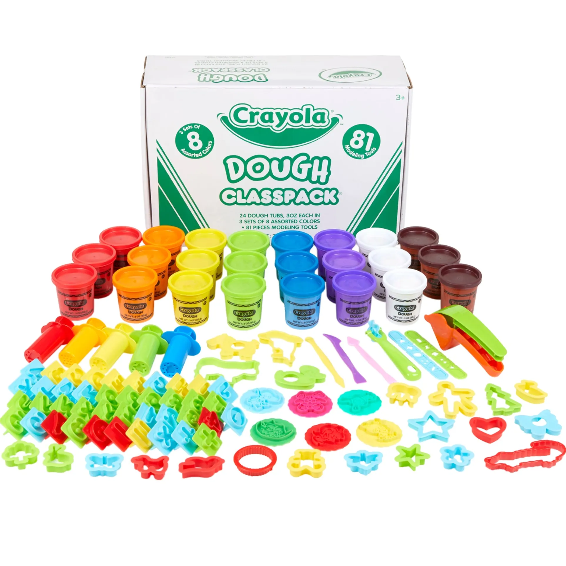 Crayola Classpack Dough & Clay Tools - 24 Tubs Assorted Colors