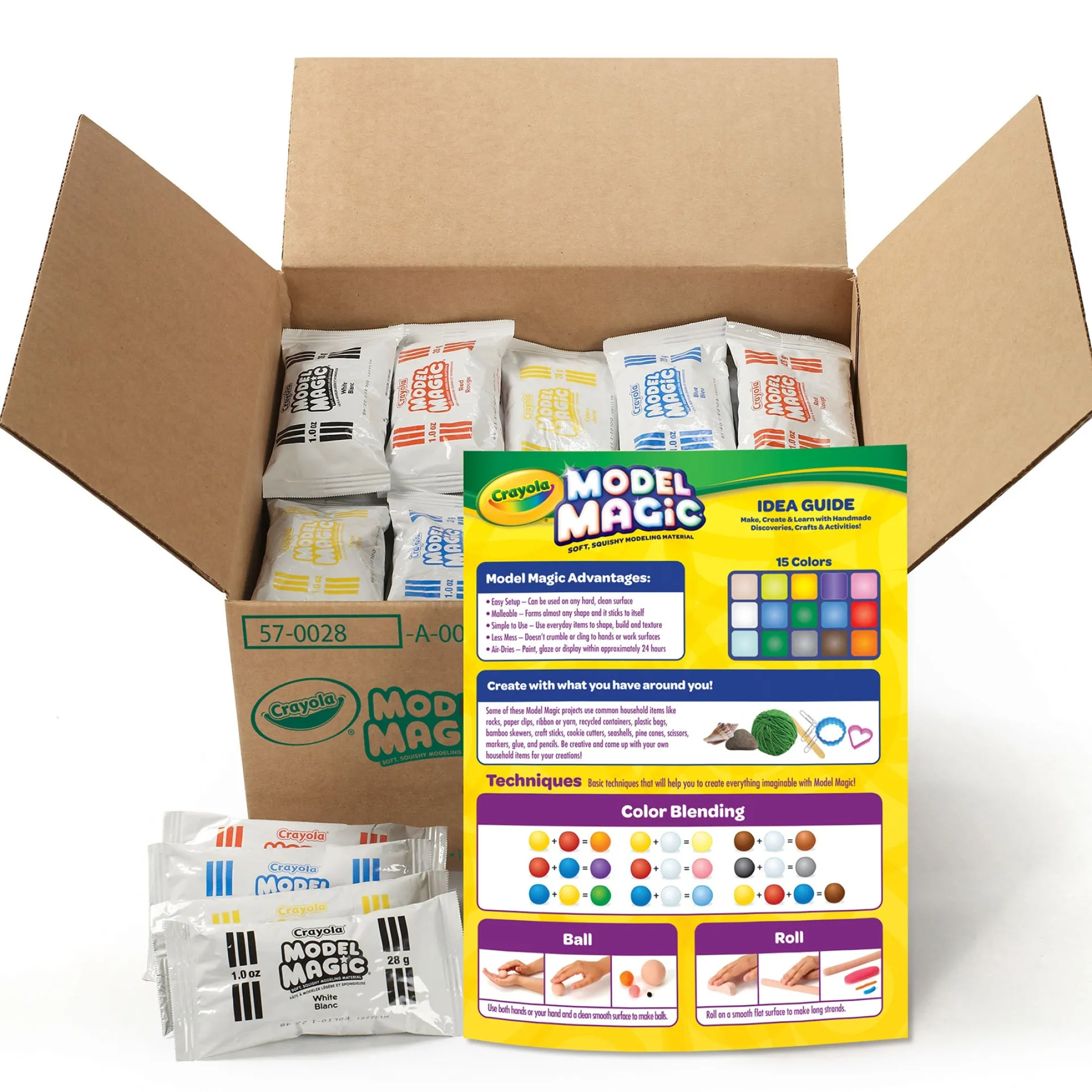 Crayola Model Magic Clay Alternative - 15 Vibrant Colors, 30 Pack