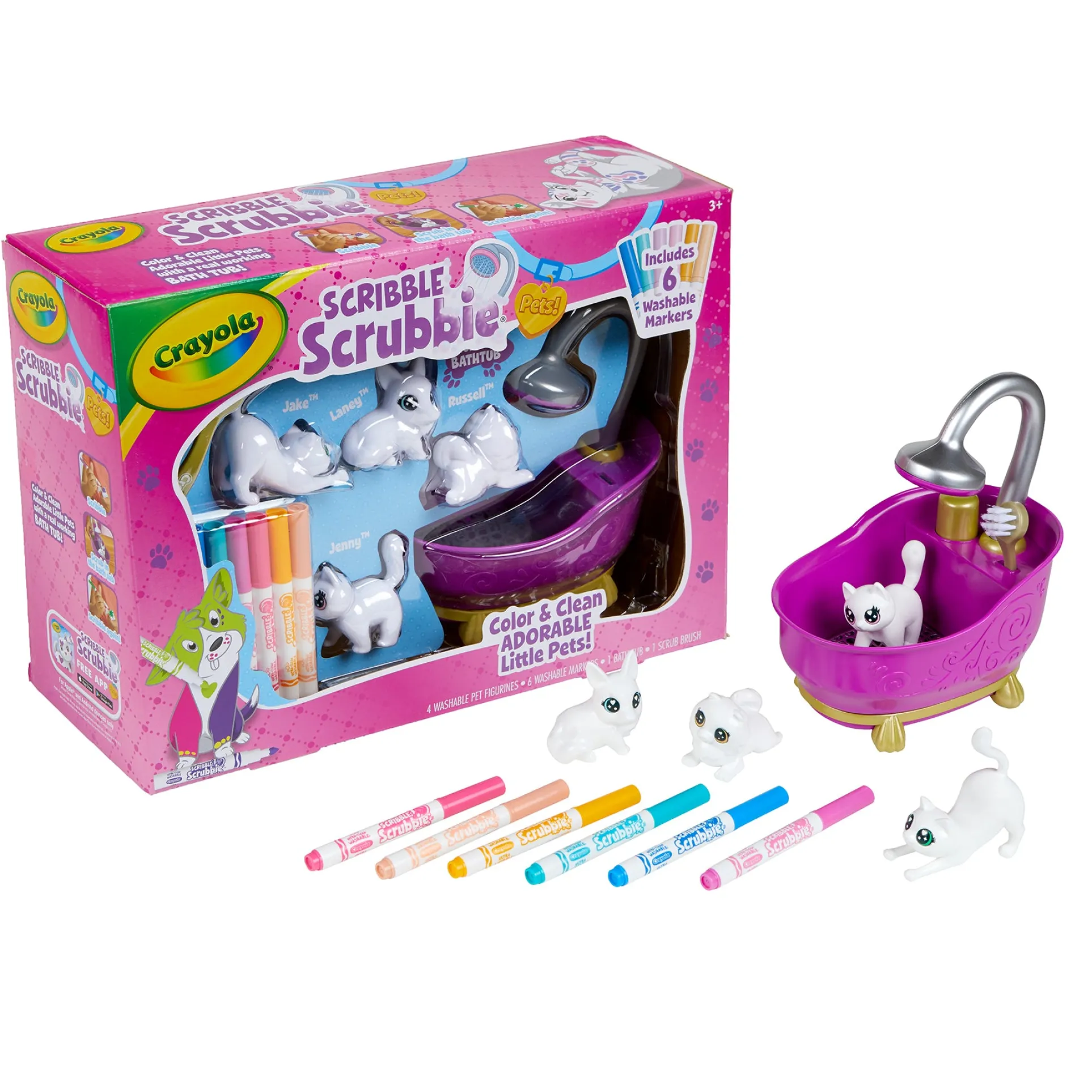 Crayola Scribble Scrubbie Pets! Color & Wash Playset