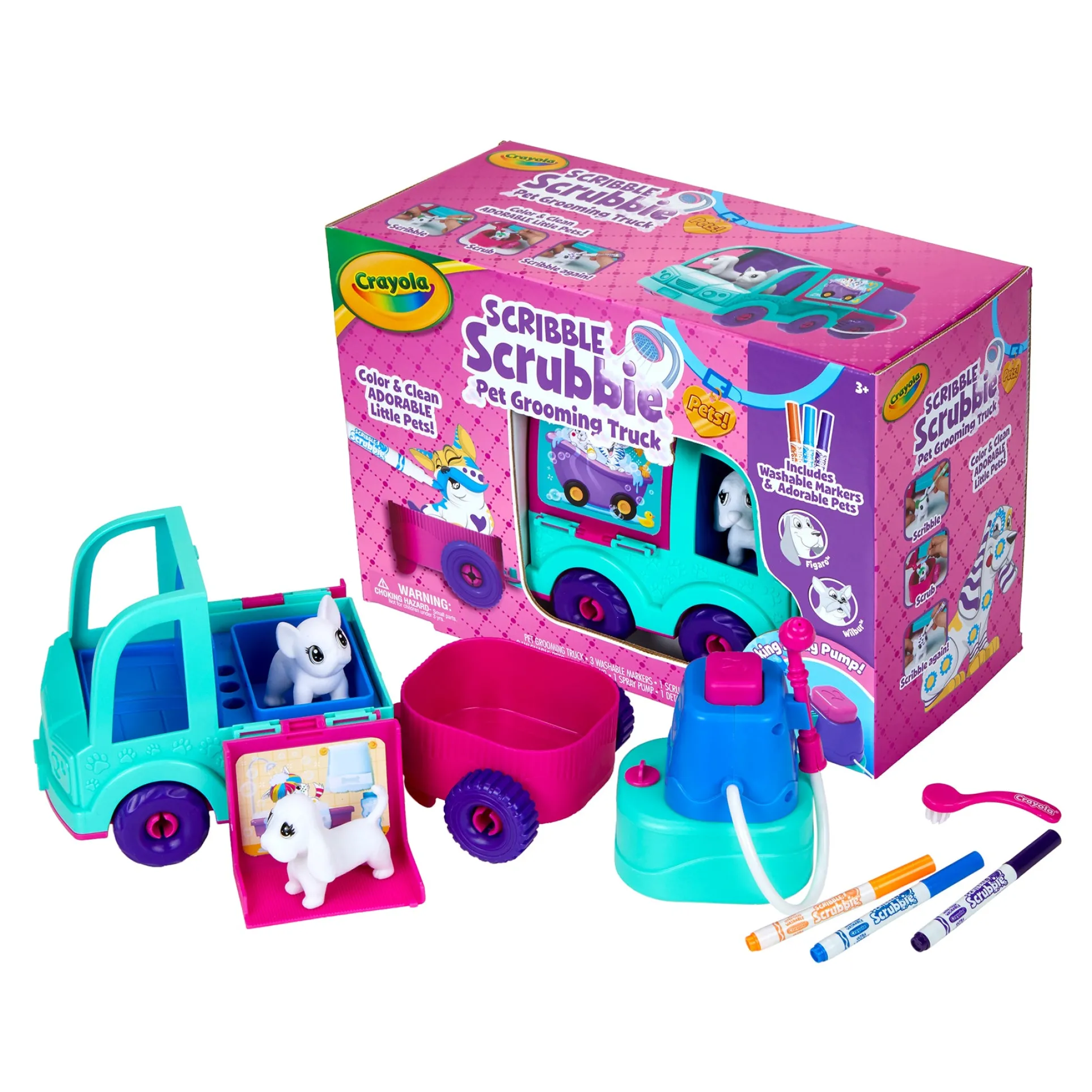 Crayola Scribble Scrubbie Pets Grooming Truck Playset