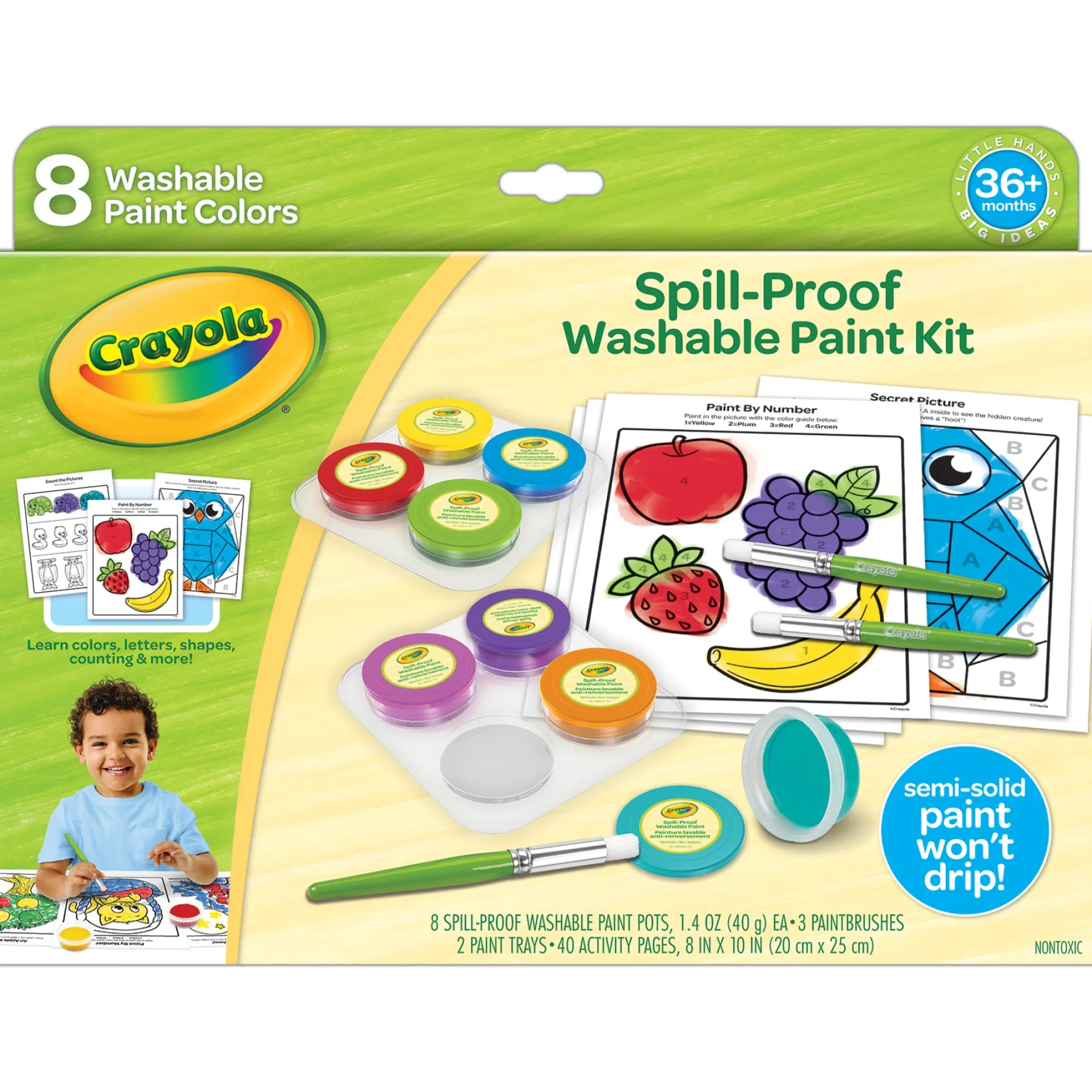 Crayola Spill-Proof Washable Paint Kit for Kids