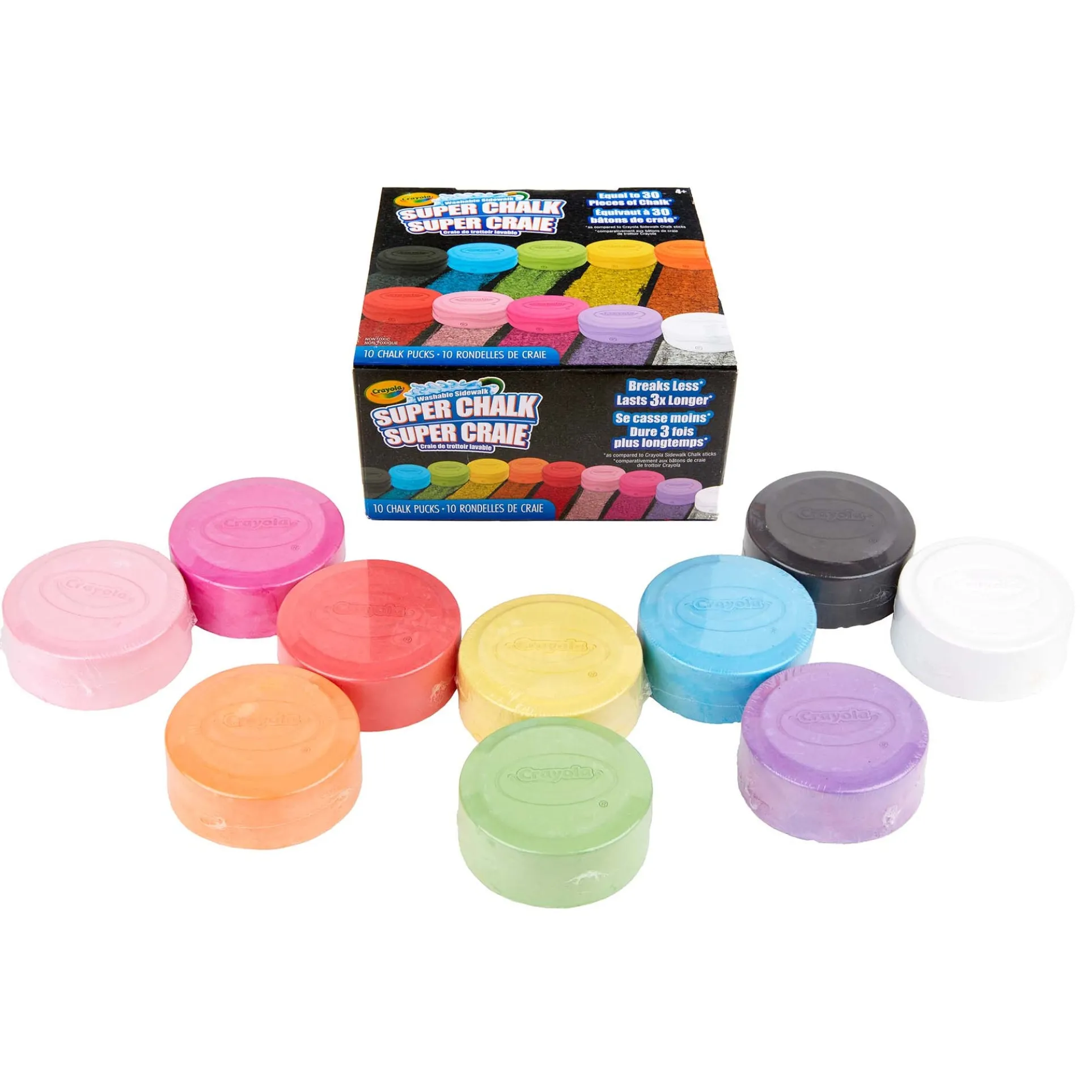 Crayola Super Chalk Rainbow Creativity Set - 10 Vibrant Colors
