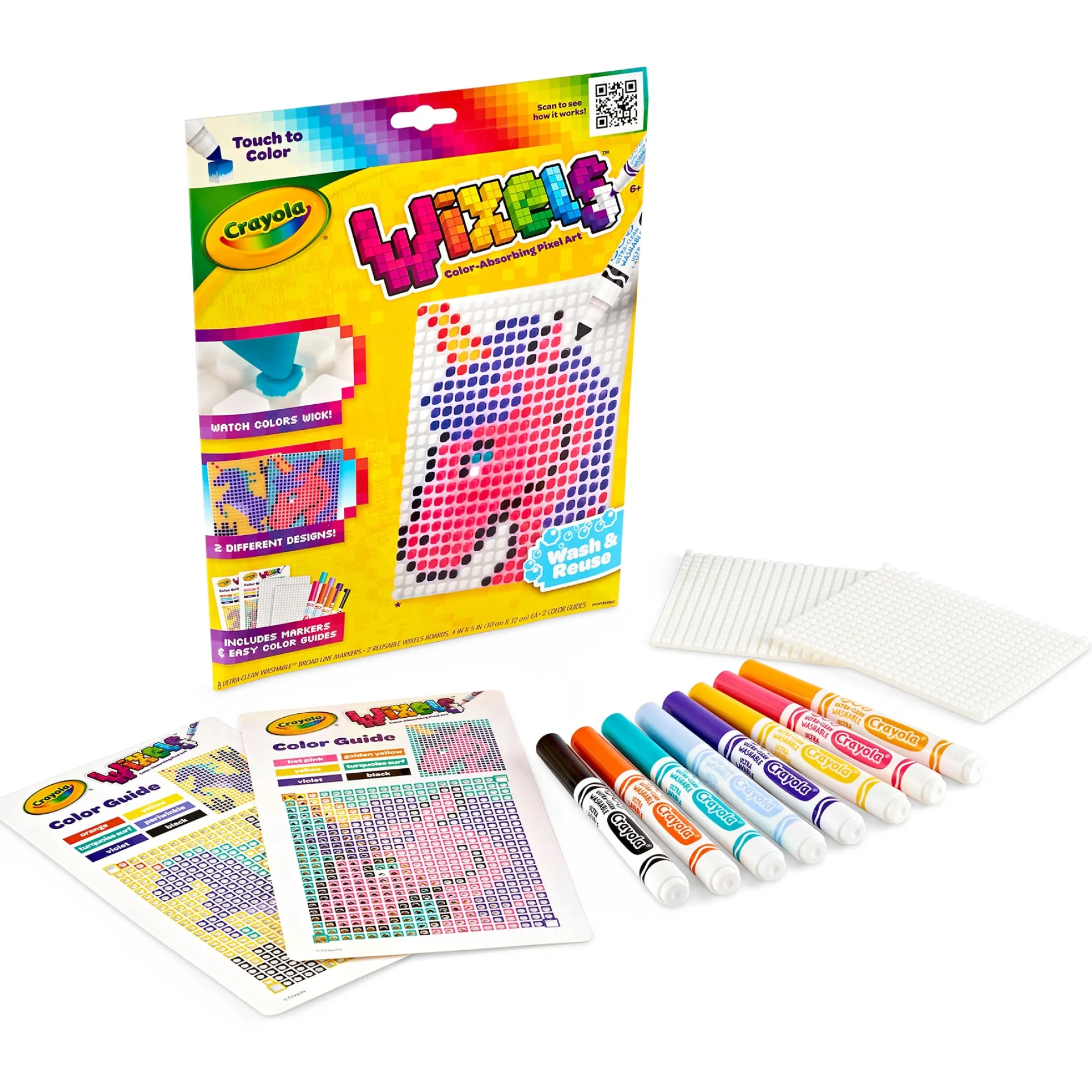 Crayola Wixels Unicorn Pixel Art Kit with Markers