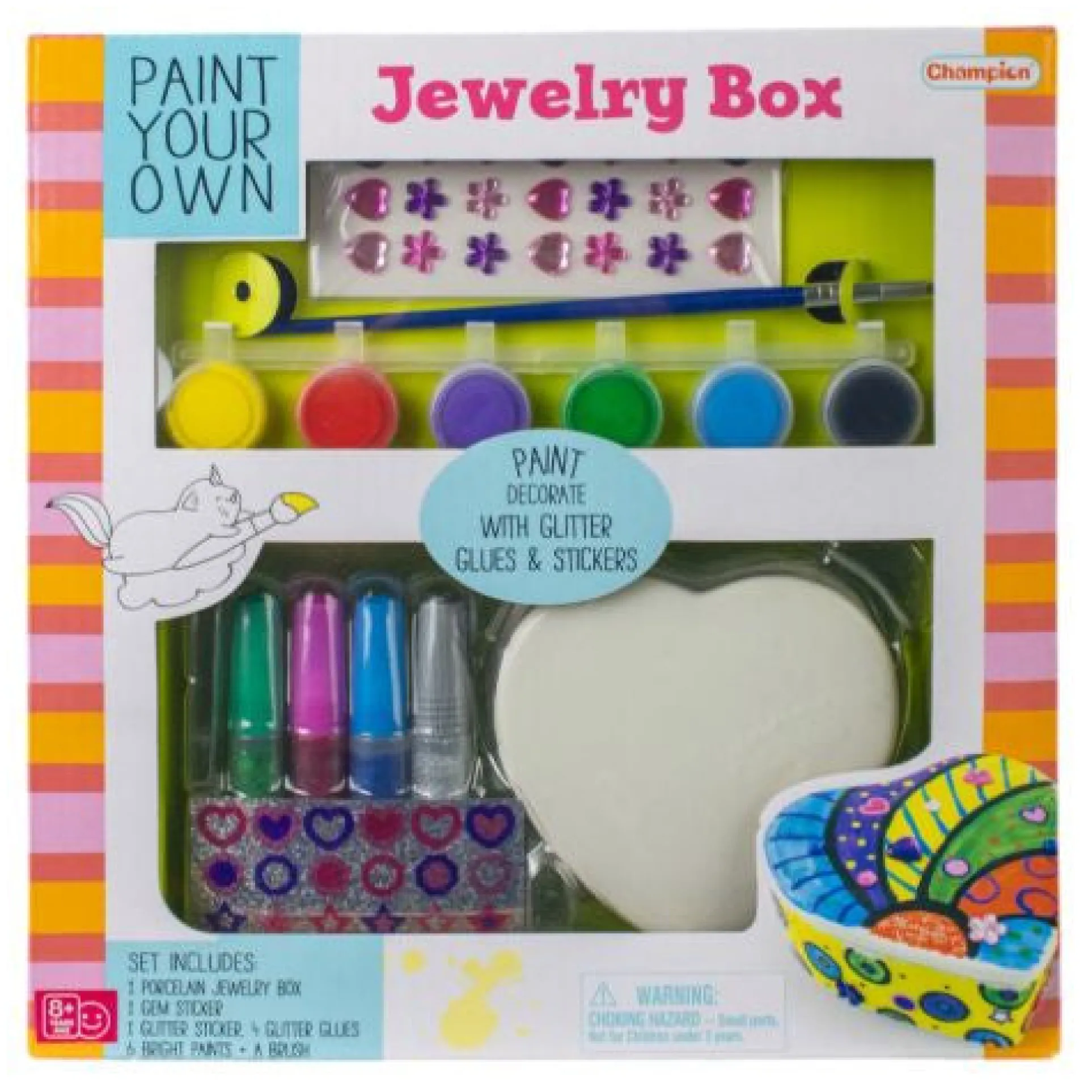 Creative Studio Heart-Shaped DIY Jewelry Box Painting Kit