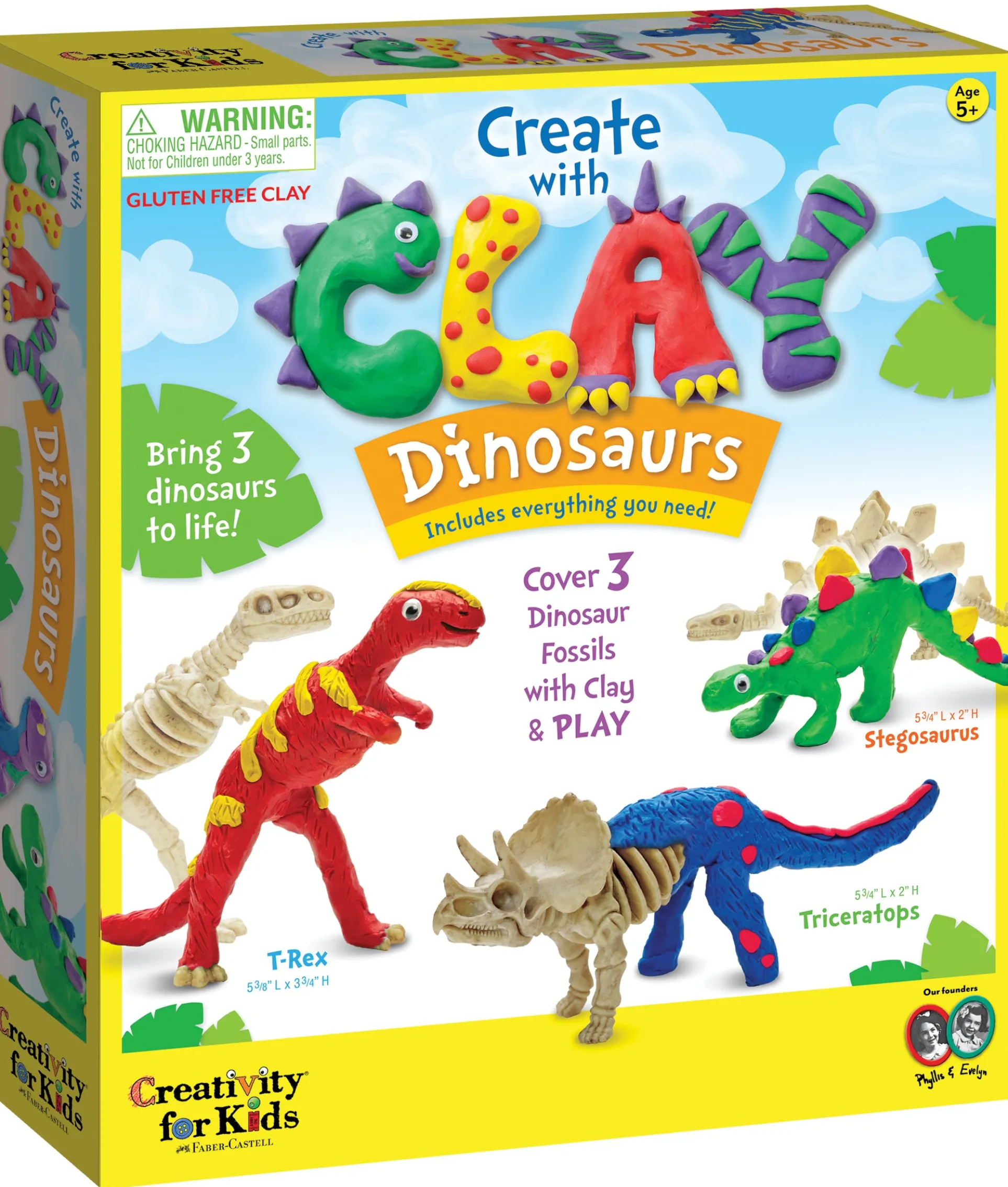 Creativity for Kids Clay Dino-Modeling Kit - Colorful Dinosaurs
