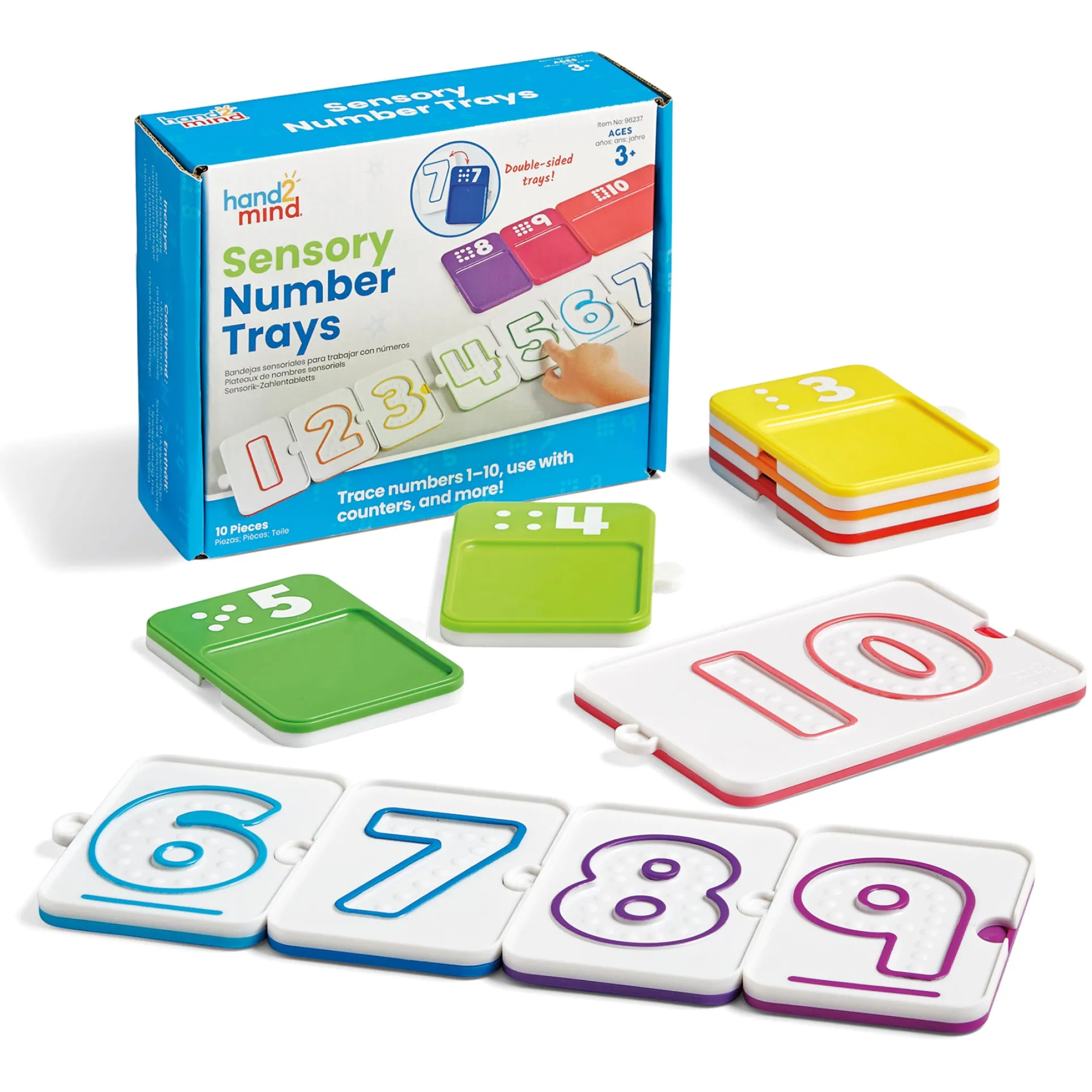 Hand2Mind Sensory Number Trays - Textured Paths for Learning Math