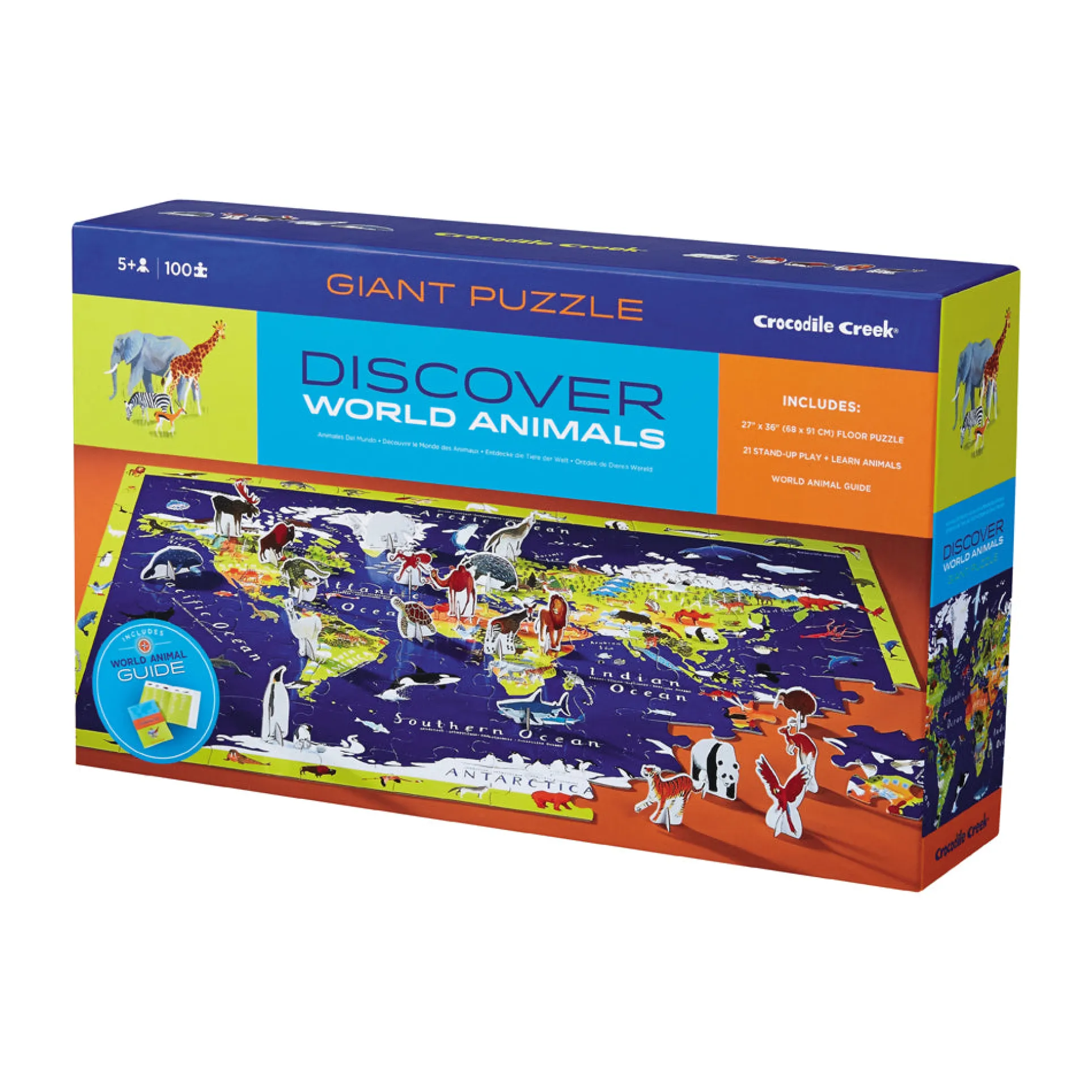 Crocodile Creek Discover the World 100-Piece Floor Puzzle