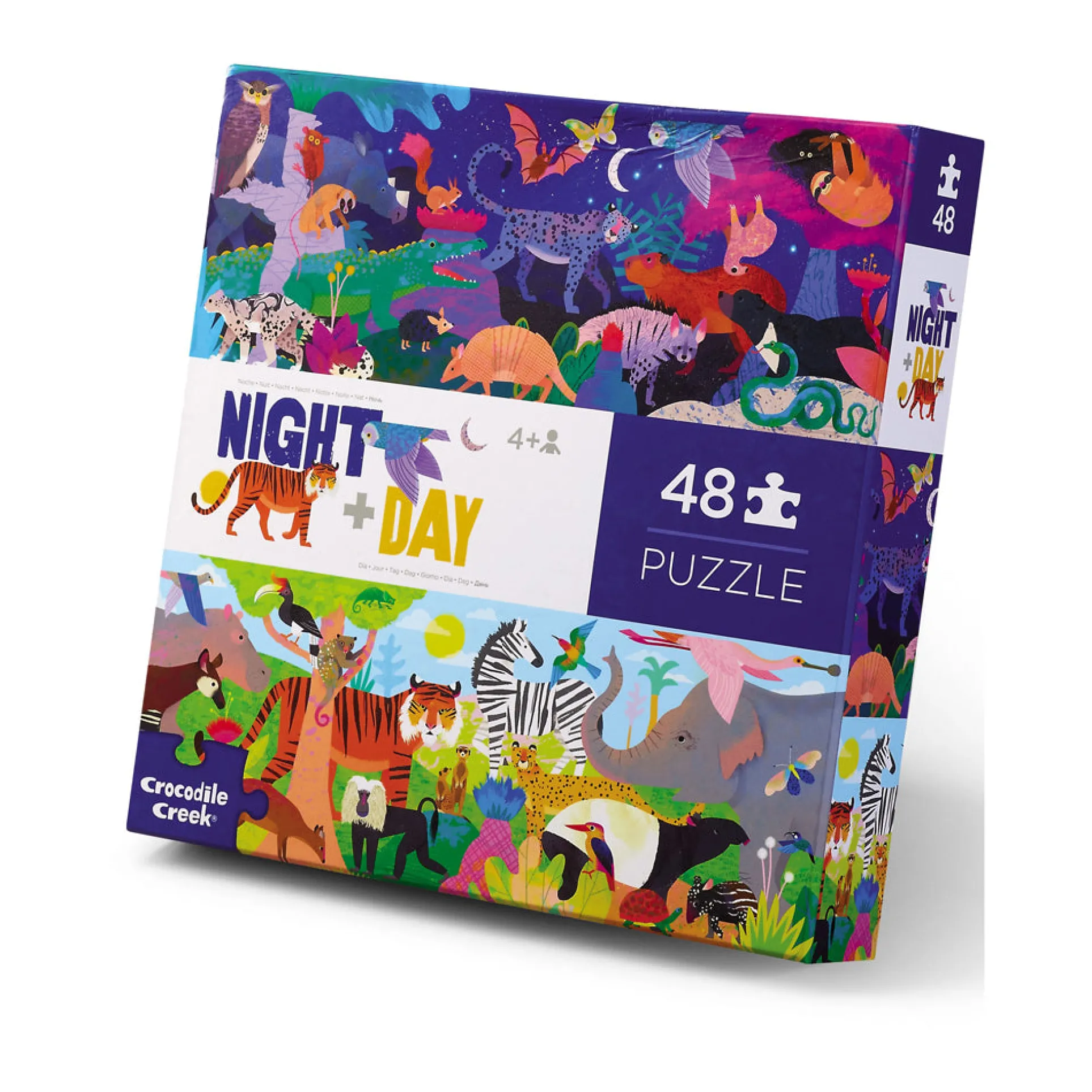 Crocodile Creek Opposites Night & Day 48-Piece Floor Puzzle