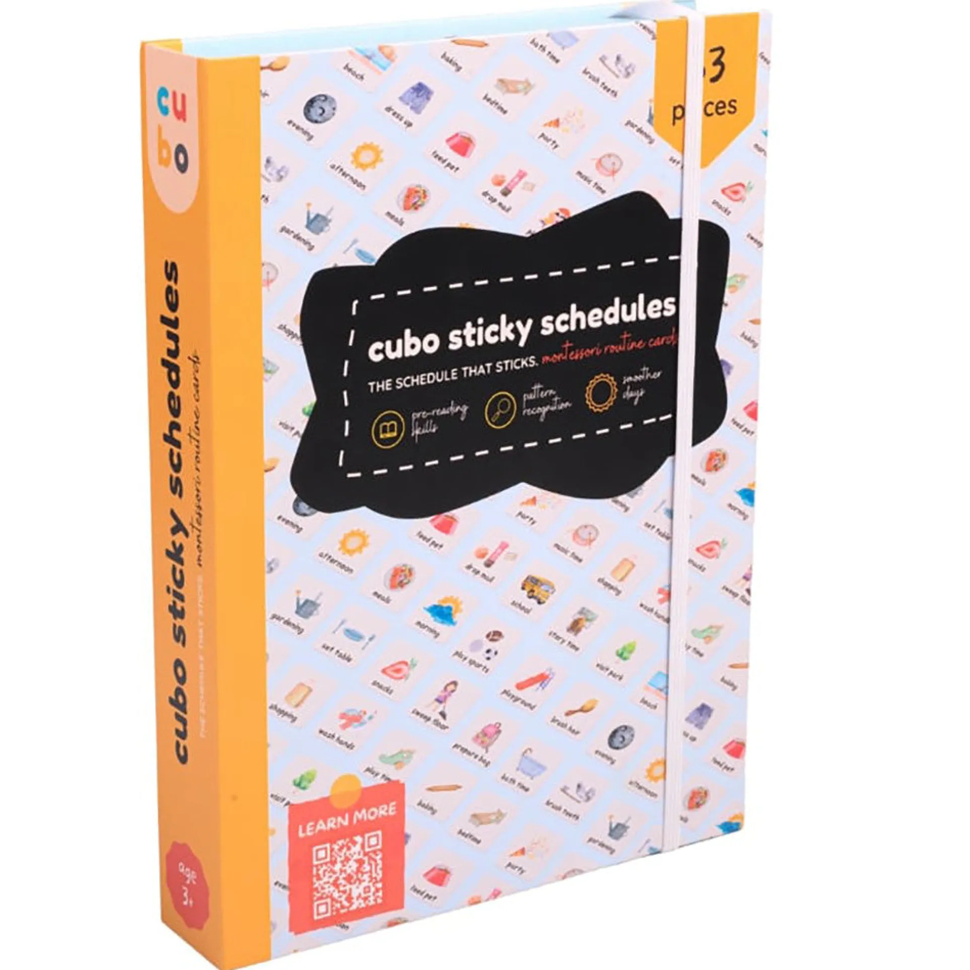 Cubo Sticky Schedules - Montessori Daily Routine Chart Cards for Ages 3+