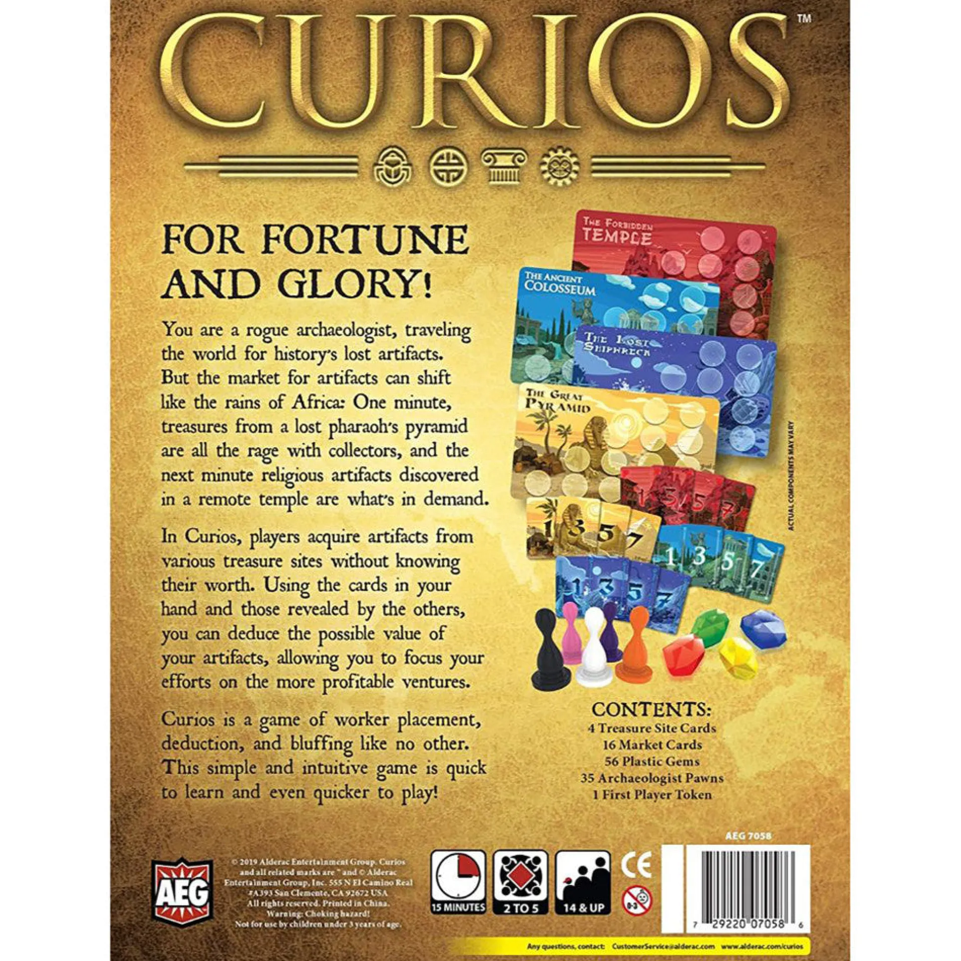 Curios Archaeologist Worker Placement Board Game by AEG, Ages 14+
