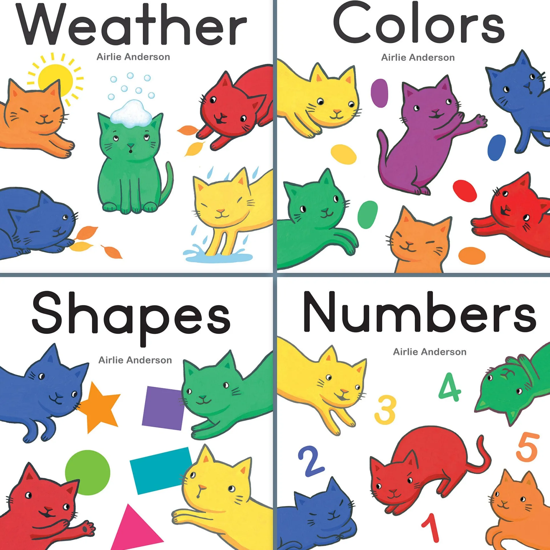 Curious Cats Board Book Set by Arlie Anderson, 4-Piece