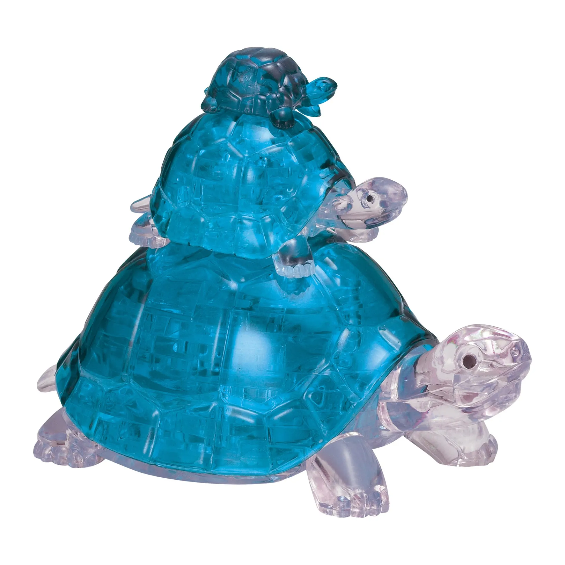 3D Crystal Puzzle - Tranquil Turtles Assembly (Blue): 37 Pcs
