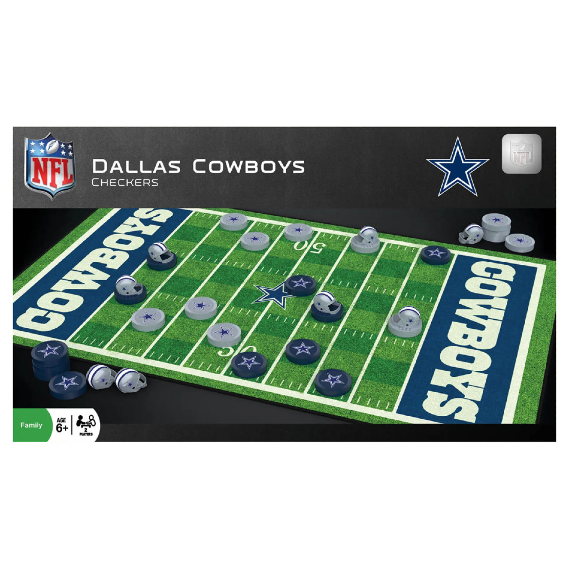 Dallas Cowboys NFL Checkers Game Set by Masterpieces