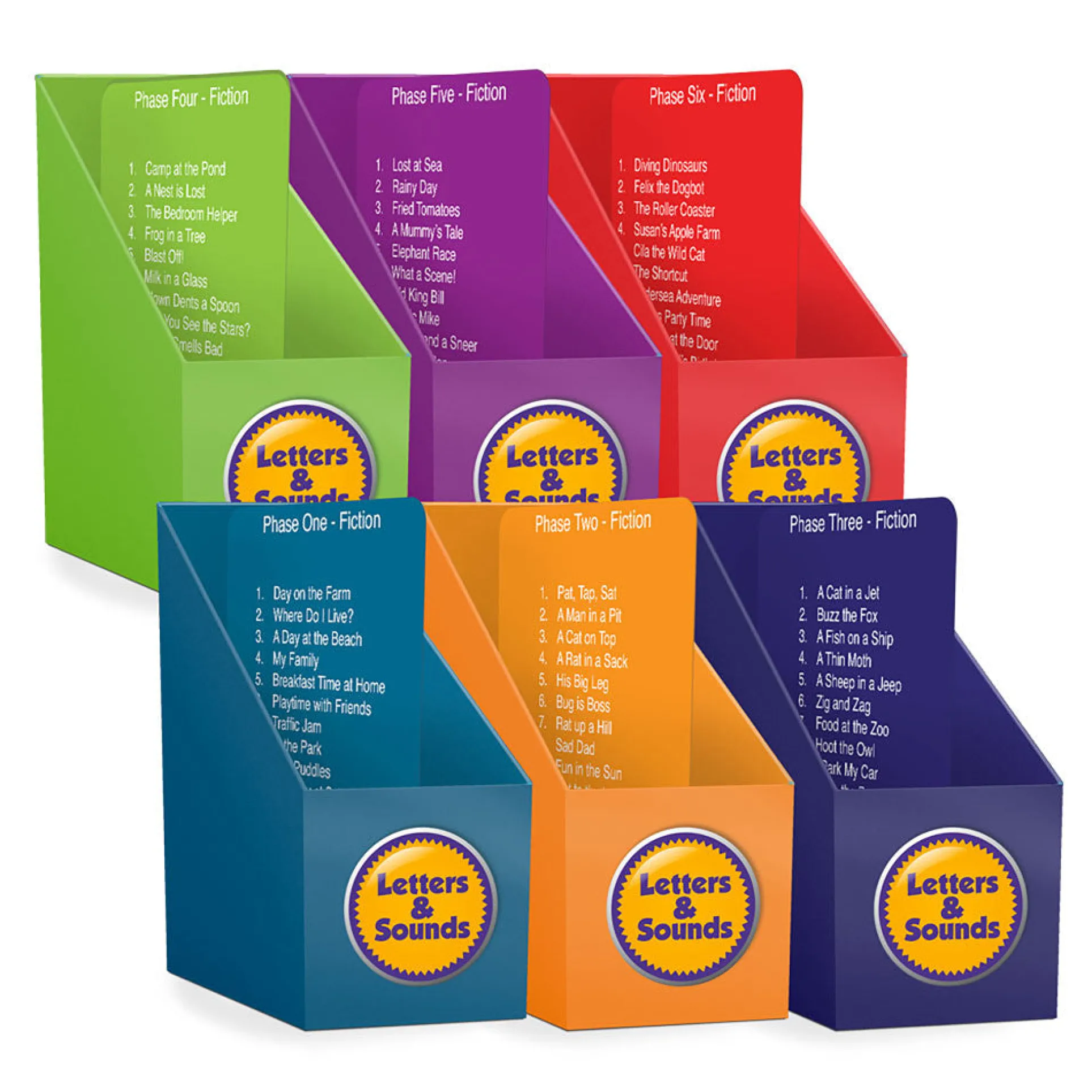 Decodable Readers 10-Piece Holder Set for Junior Learning