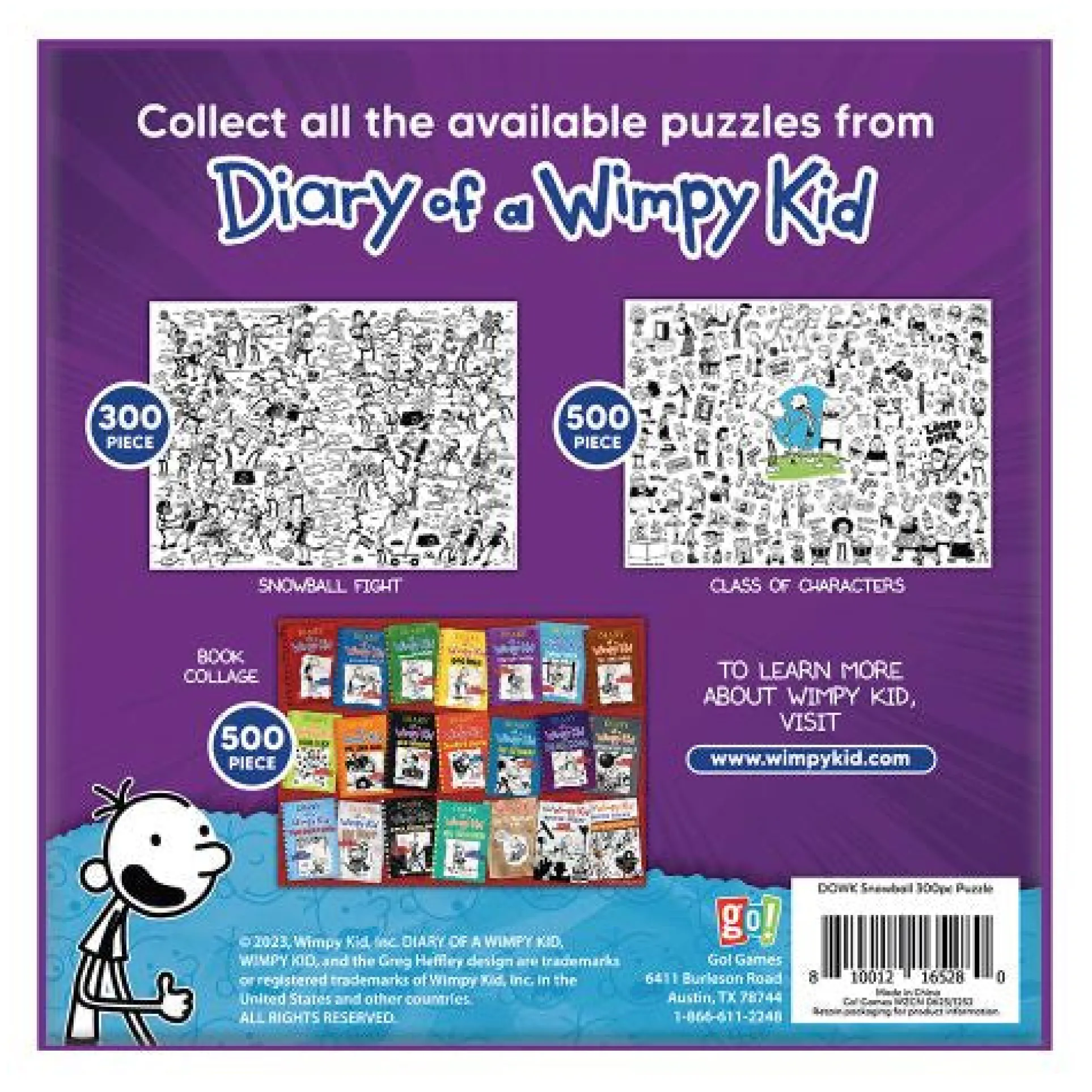 Diary of a Wimpy Kid Snowball Fight Jigsaw Puzzle - 300 pc
