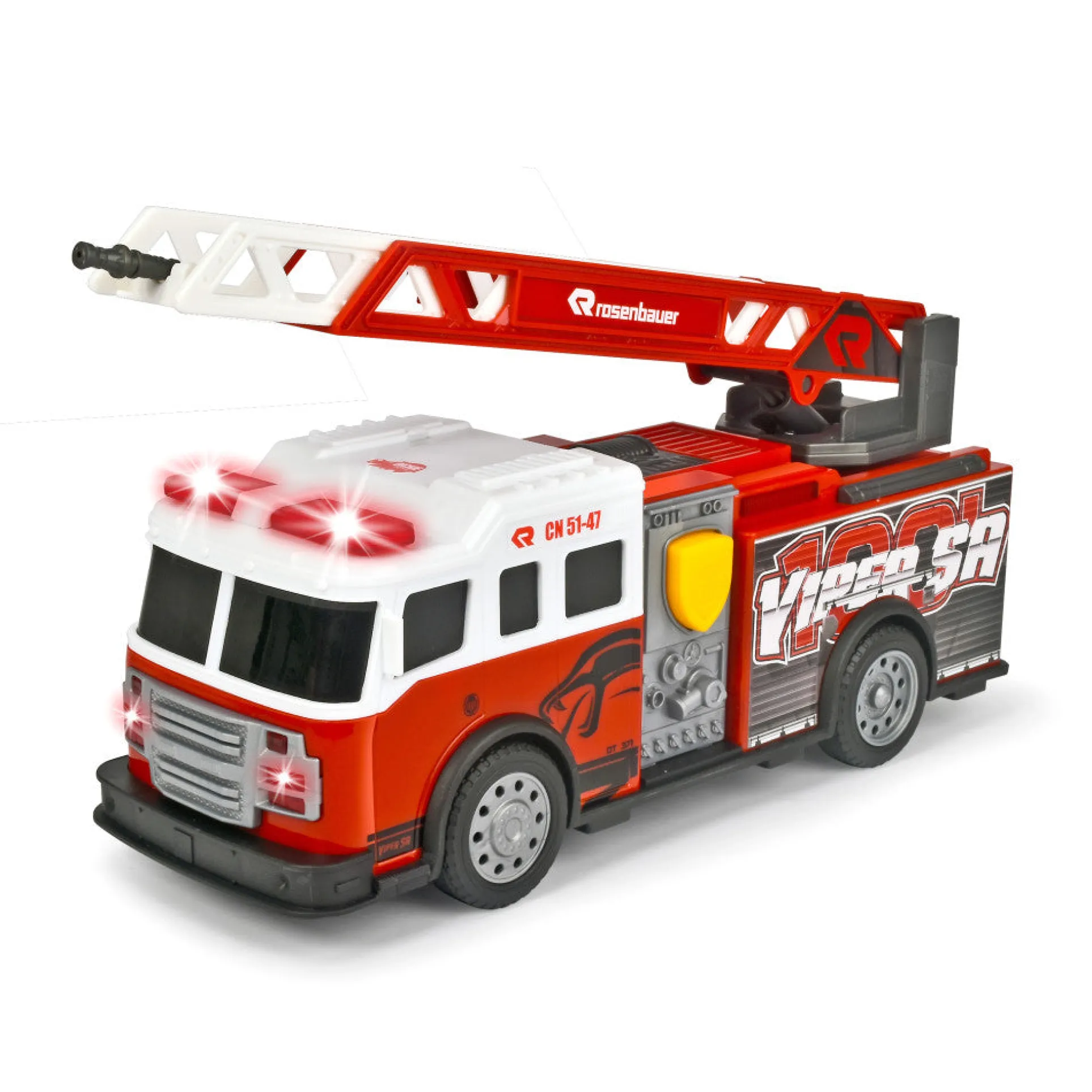 Dickie Toys 1:18 Scale Light & Sound Viper Fire Truck Model