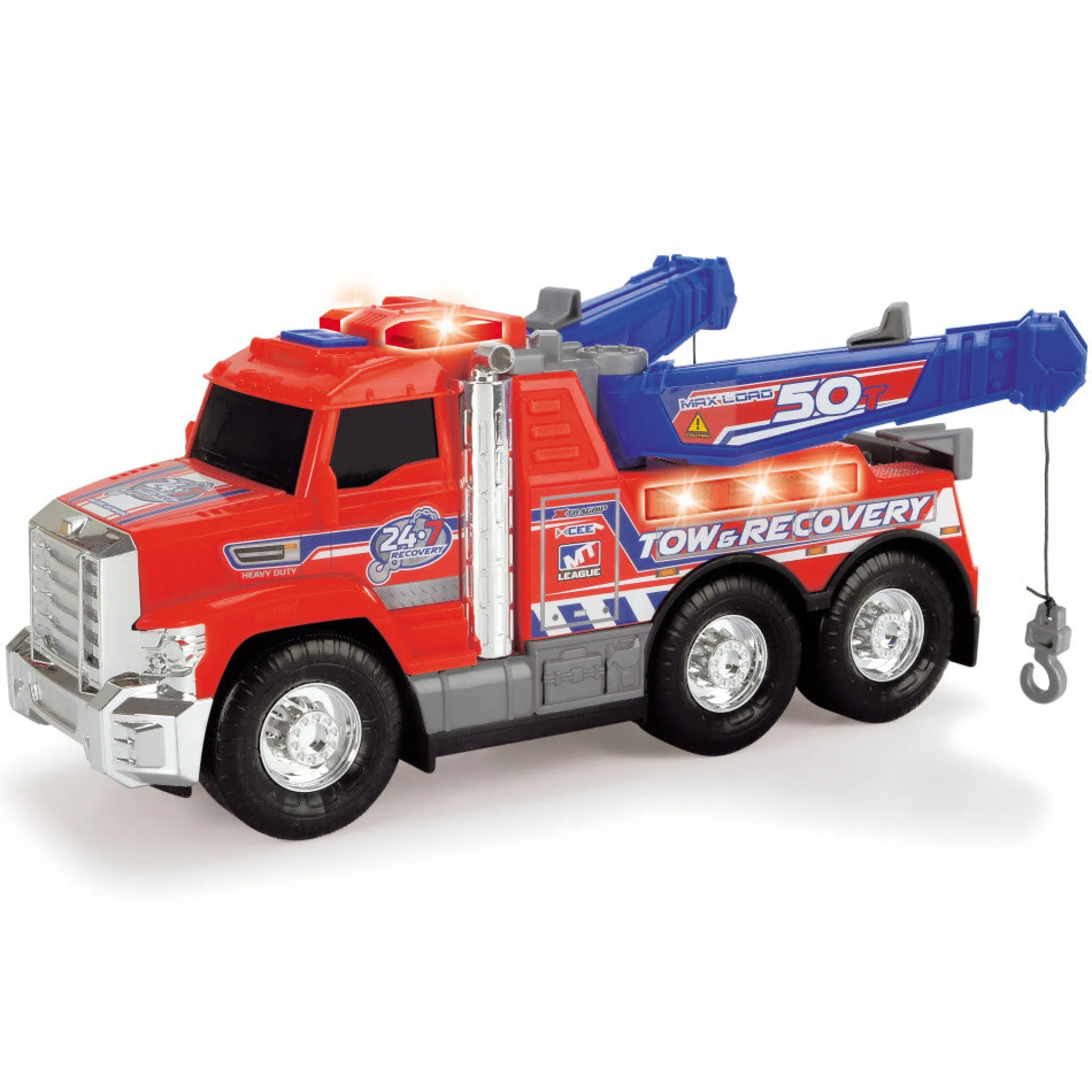 Dickie Toys American Tow Truck with Lights and Sounds, 12 Inch